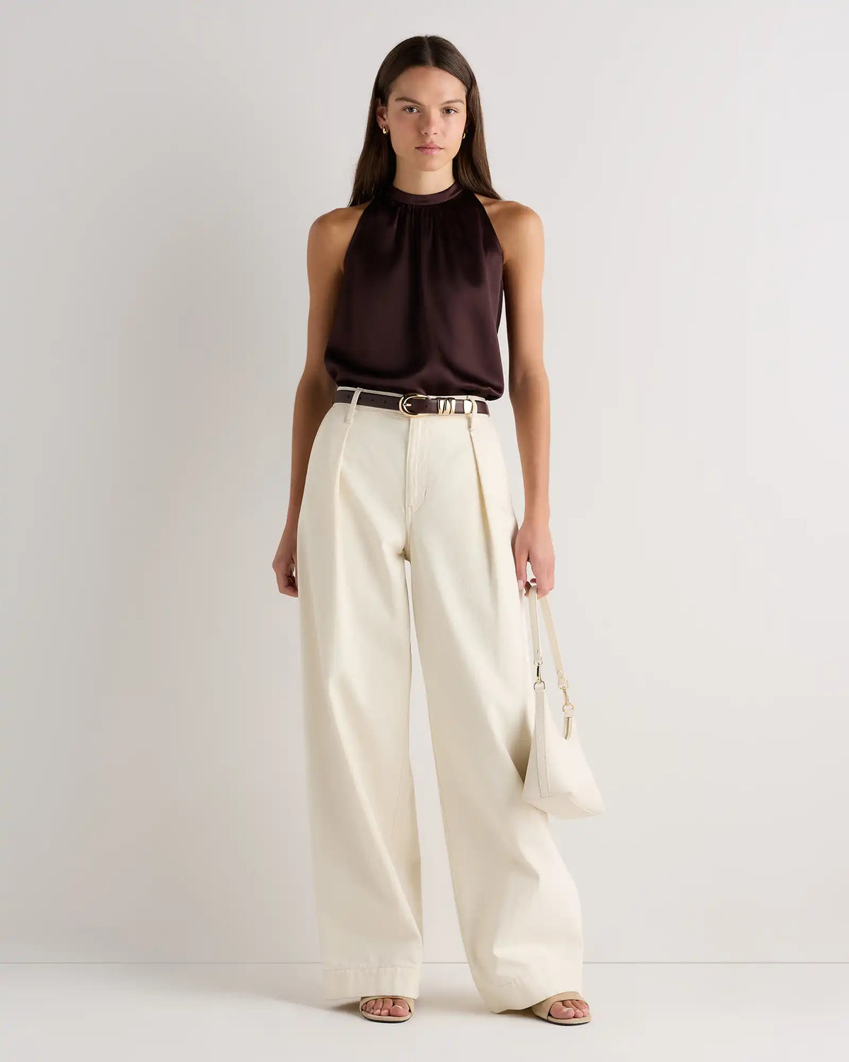 100% Washable Silk Halter Top
