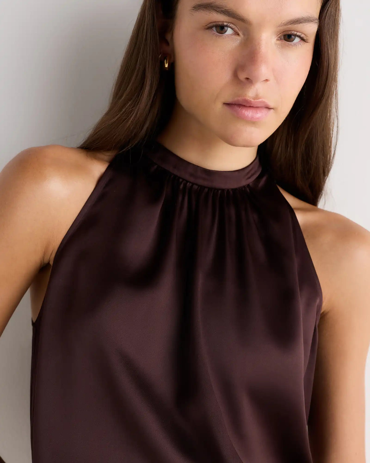 100% Washable Silk Halter Top