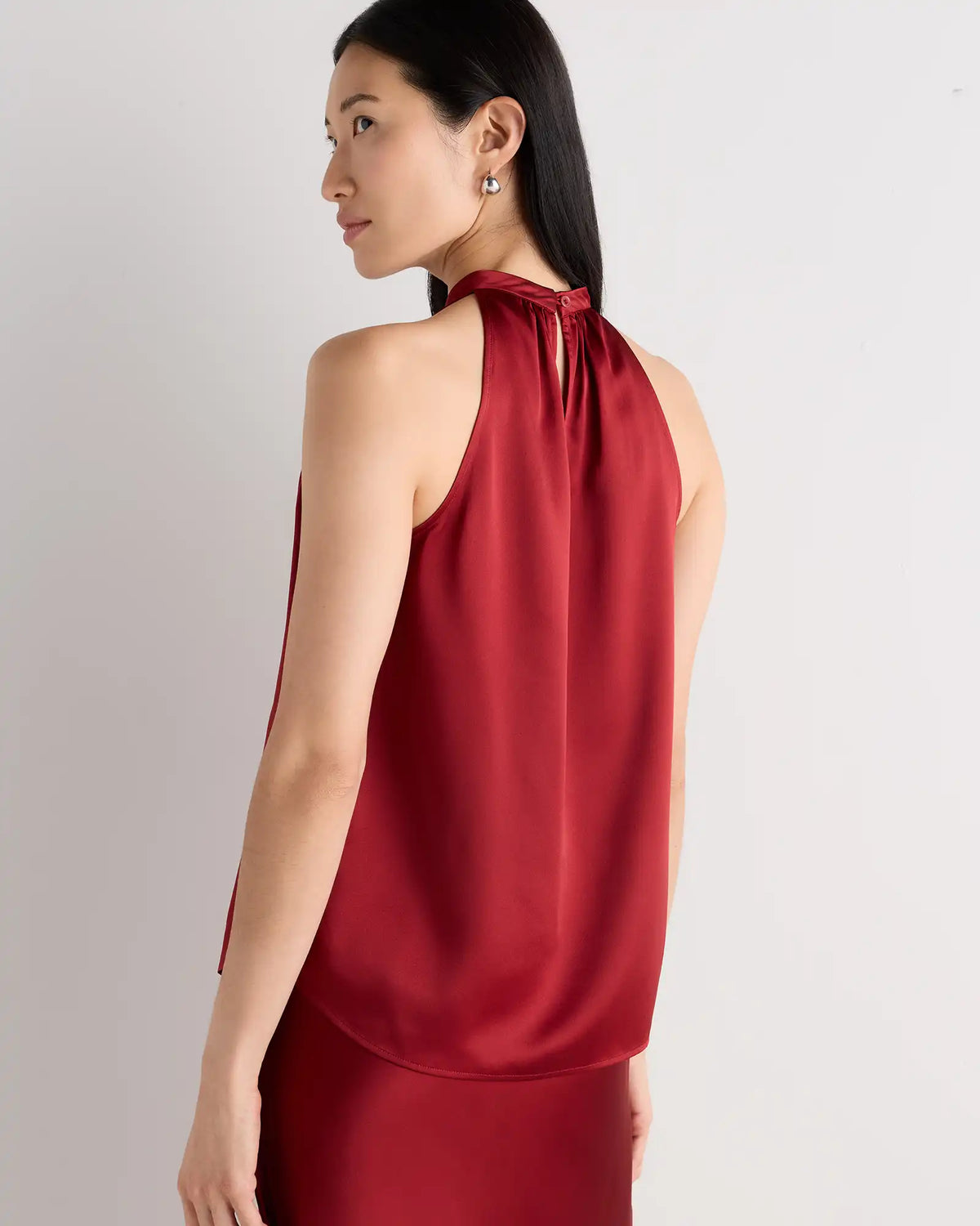 100% Washable Silk Halter Top