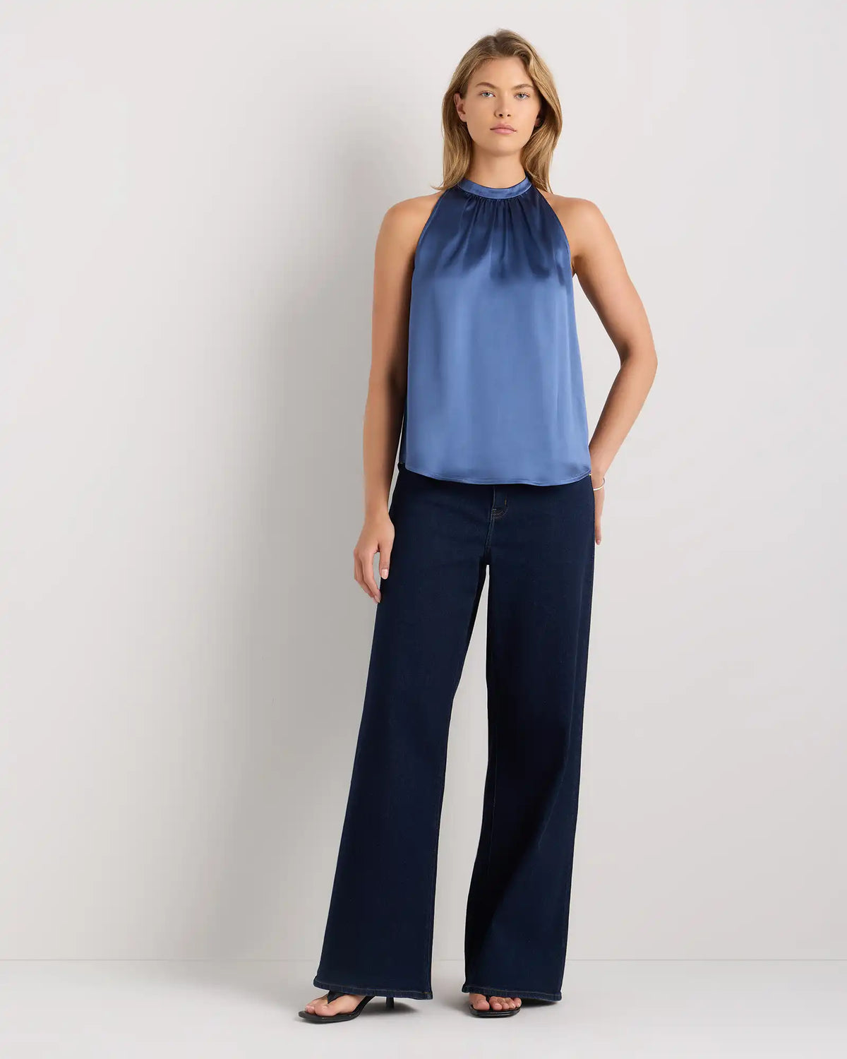 100% Washable Silk Halter Top