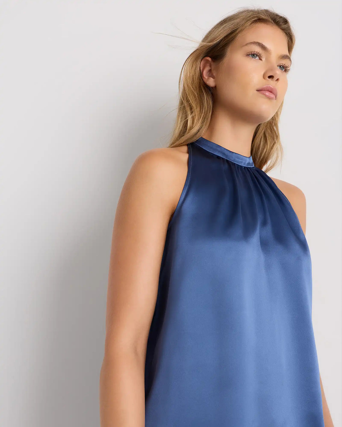 100% Washable Silk Halter Top
