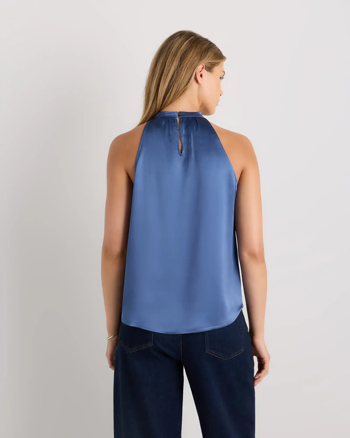 100% Washable Silk Halter Top