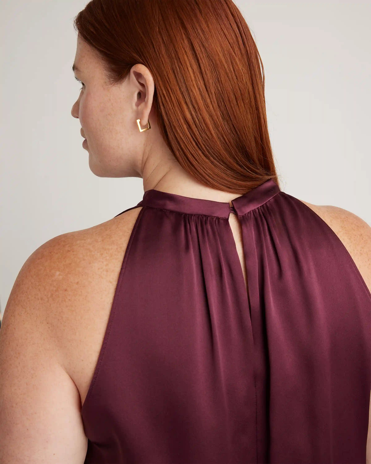 100% Washable Silk Halter Top
