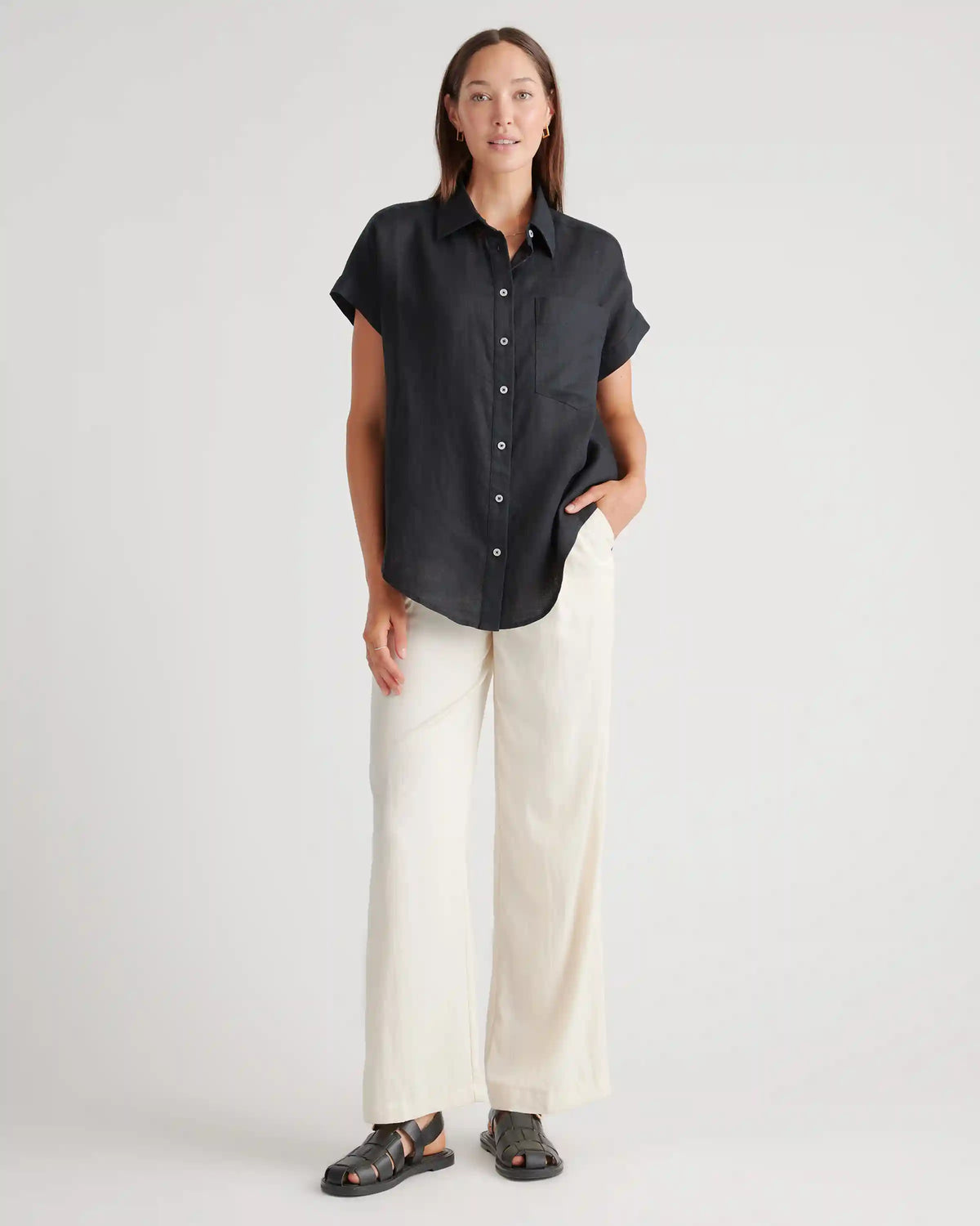 100% European Linen Camp Shirt