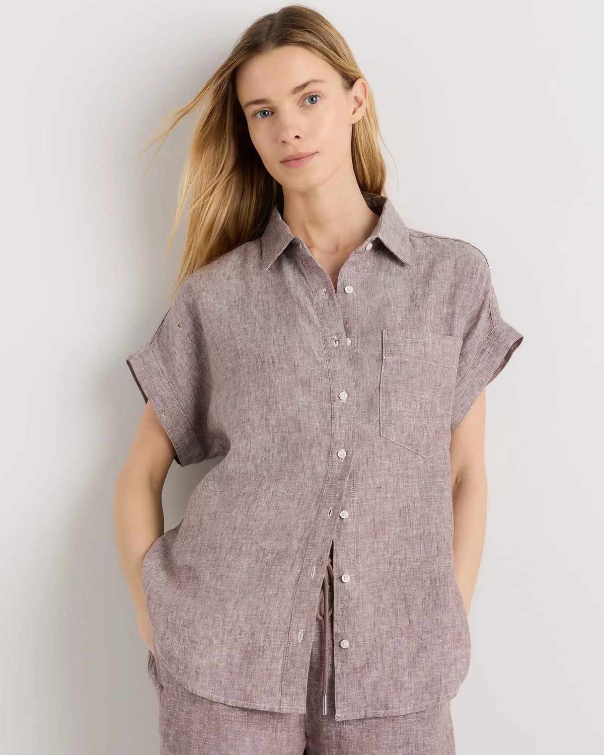 100% European Linen Camp Shirt