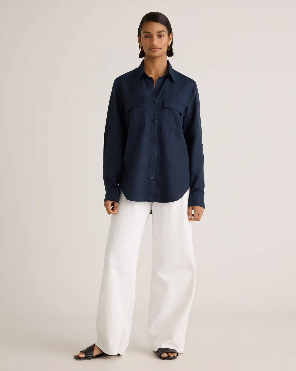 Vintage Wash Tencel Utility Shirt