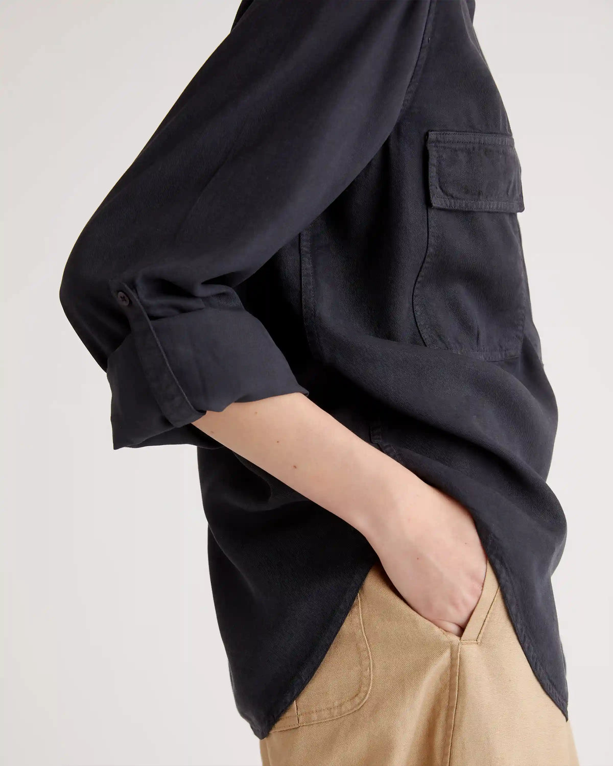 Vintage Wash Tencel Utility Shirt