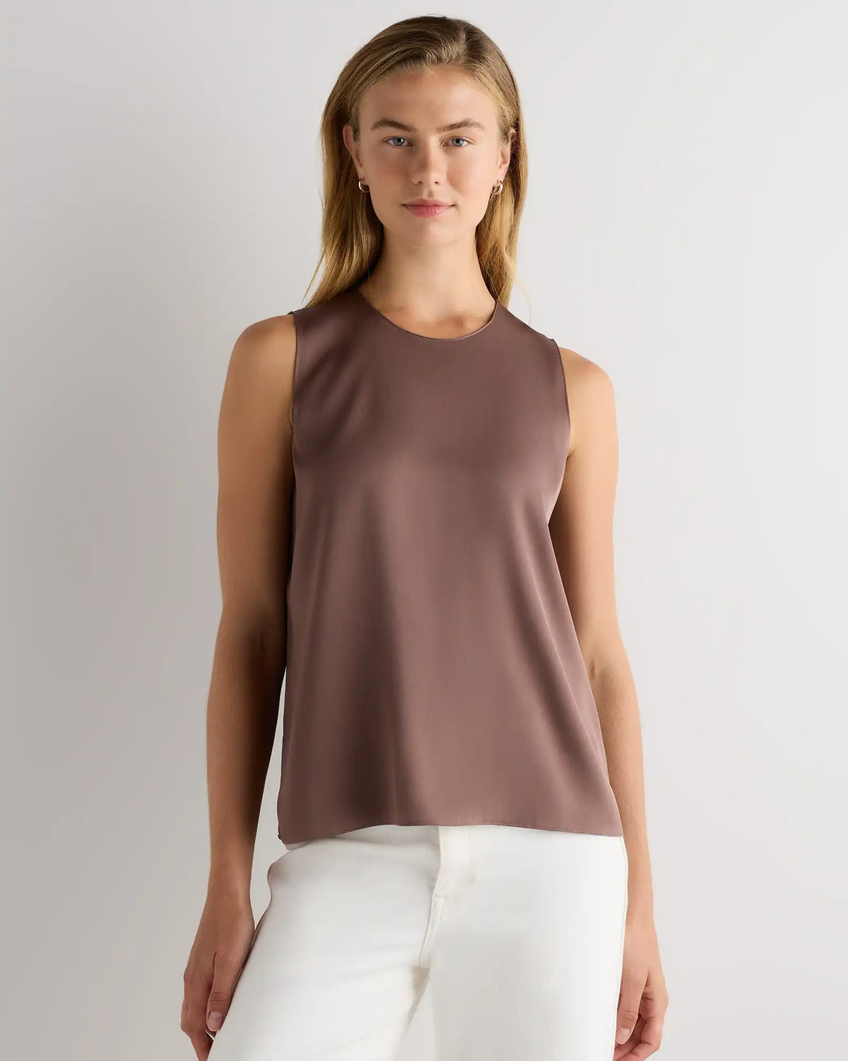 Washable Stretch Silk Shell Tank