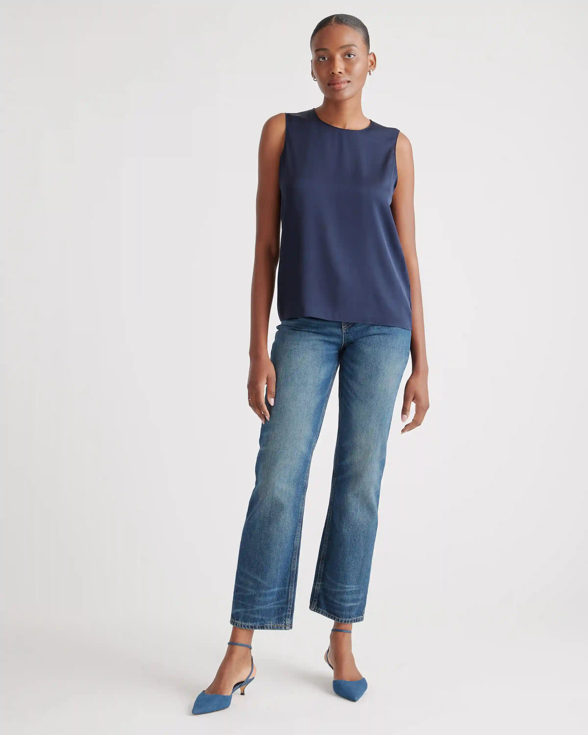 Washable Stretch Silk Shell Tank