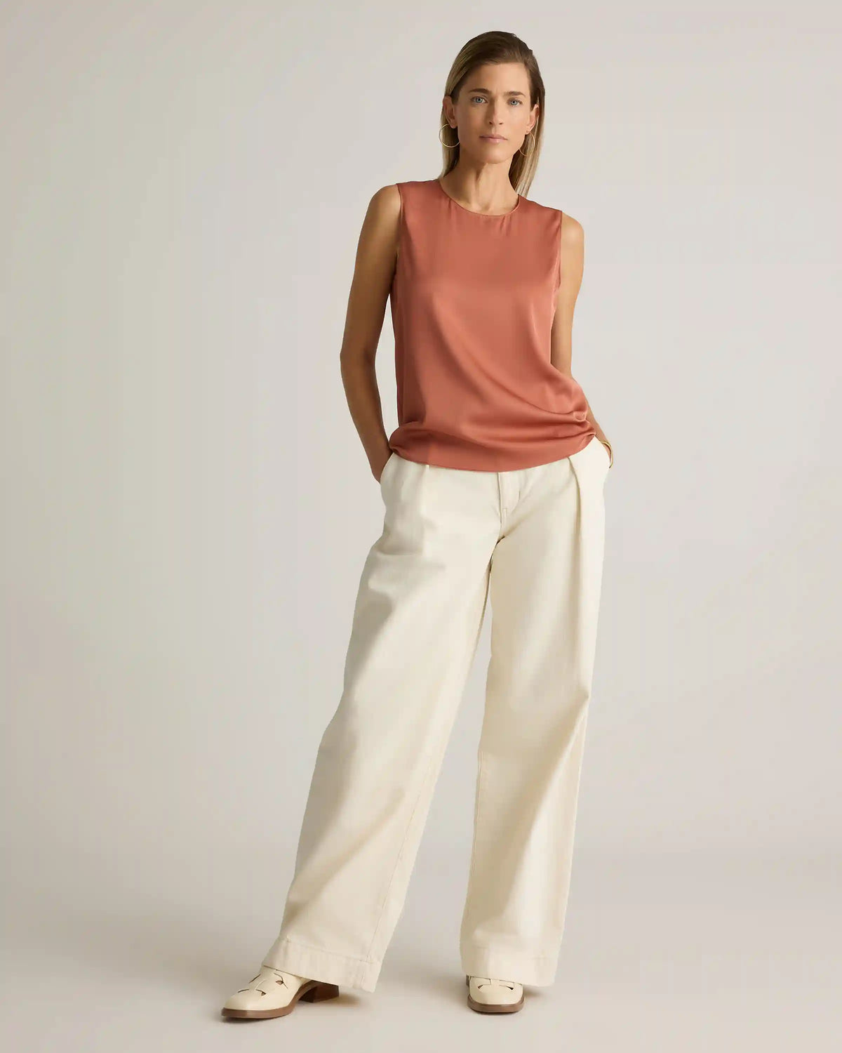 Washable Stretch Silk Shell Tank
