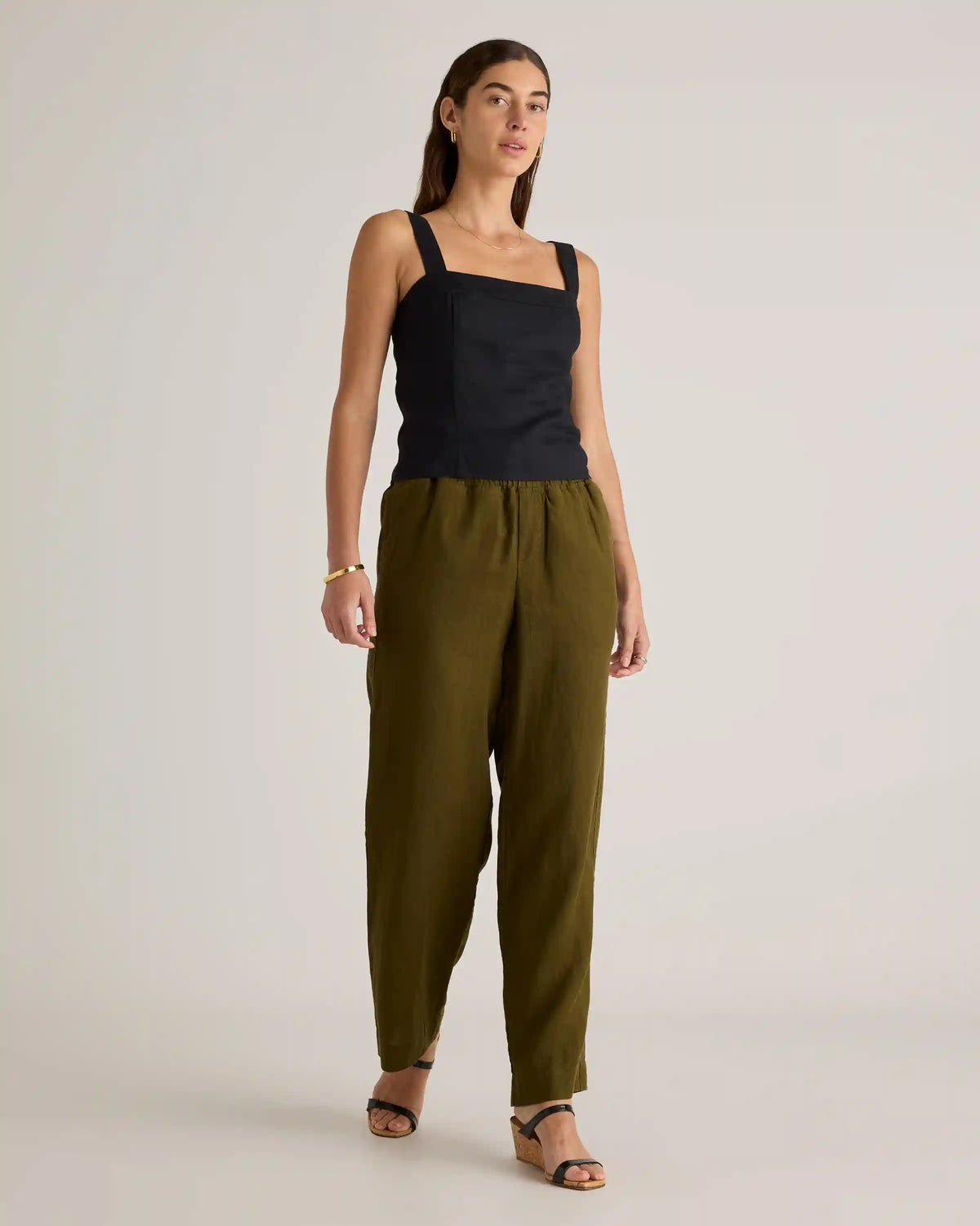 100% European Linen Fitted Tank