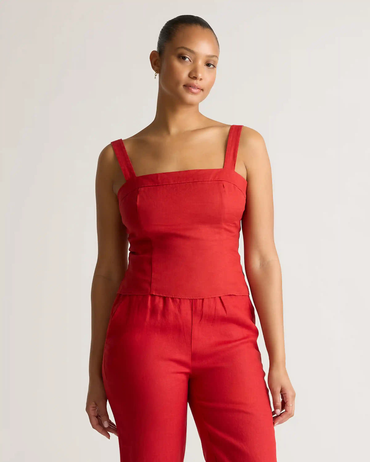 100% European Linen Fitted Tank
