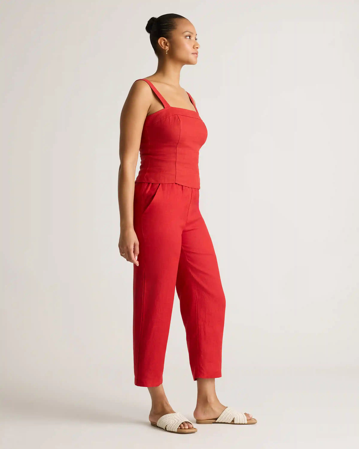 100% European Linen Fitted Tank