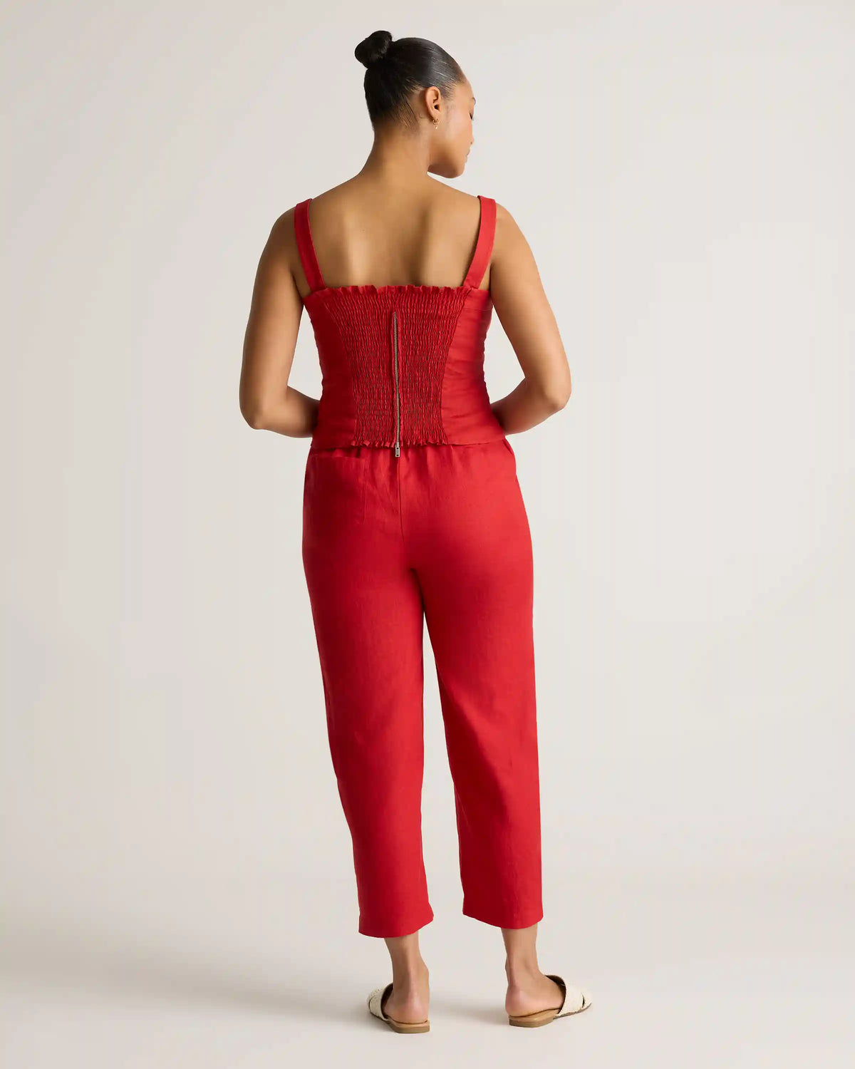 100% European Linen Fitted Tank