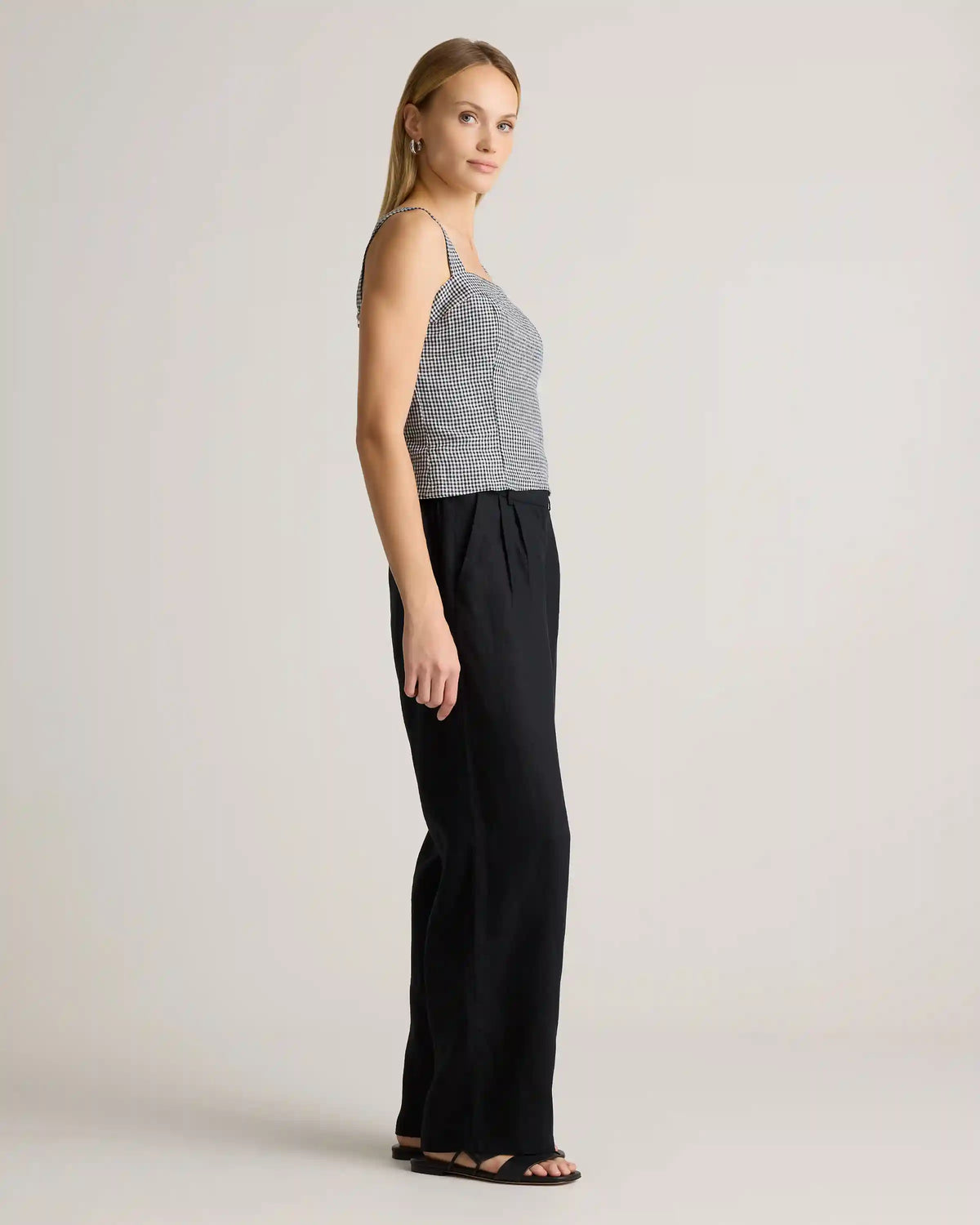 100% European Linen Fitted Tank