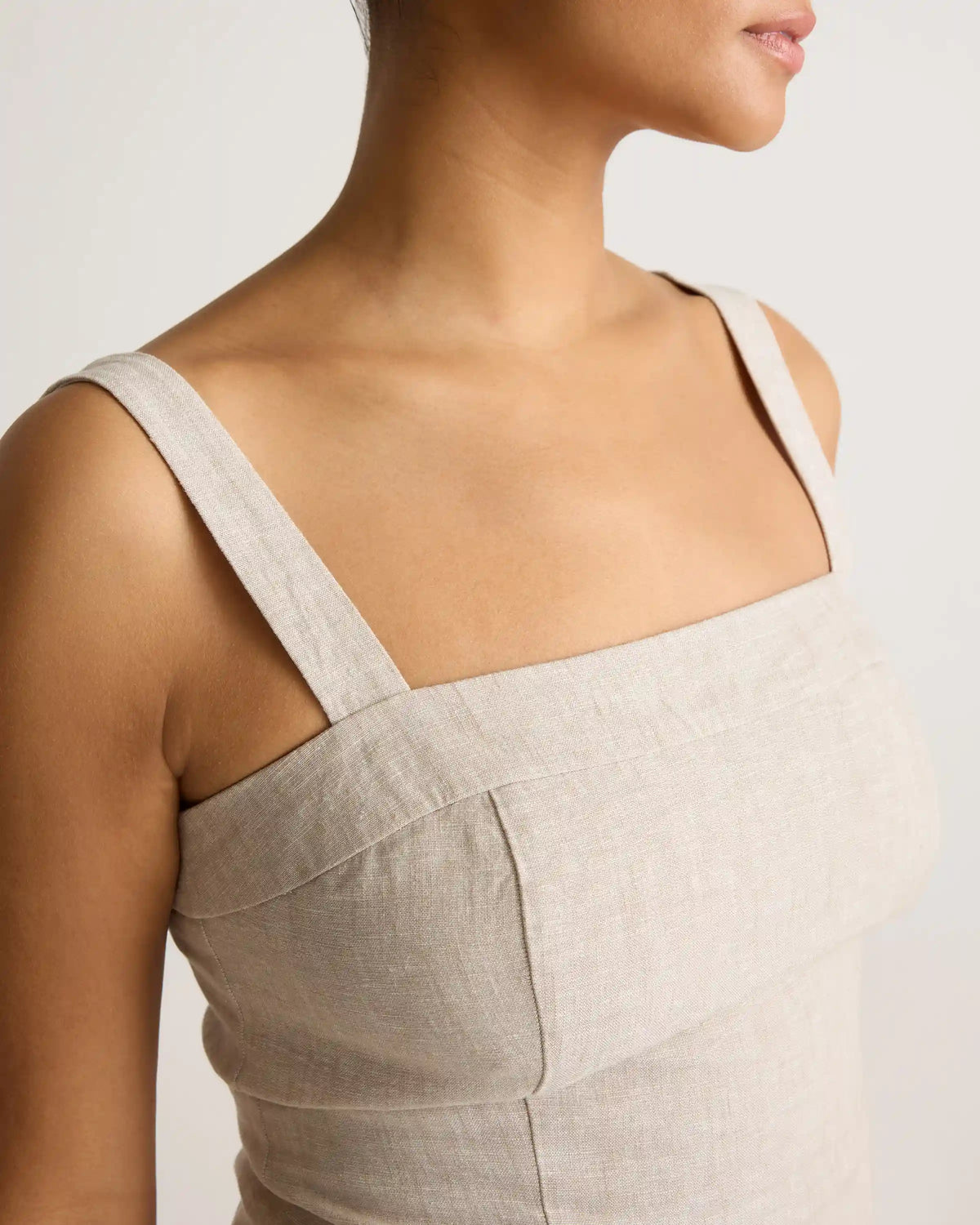 100% European Linen Fitted Tank