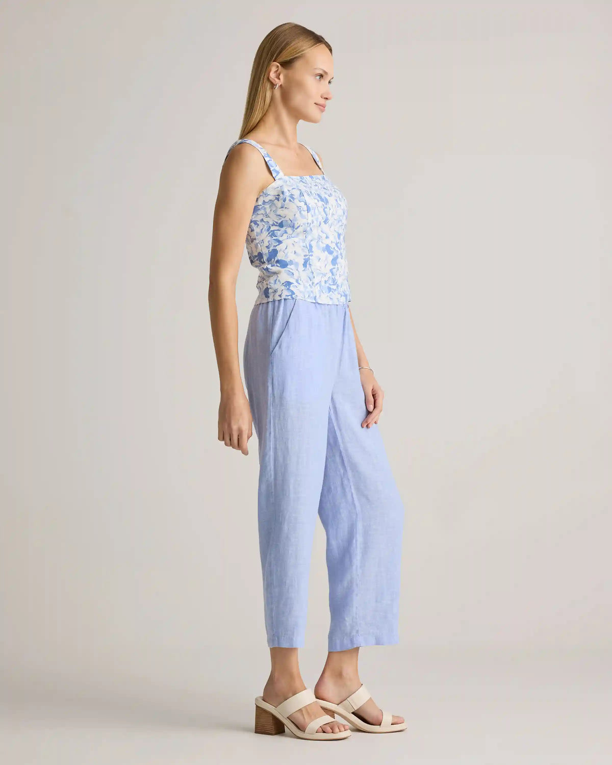 100% European Linen Fitted Tank