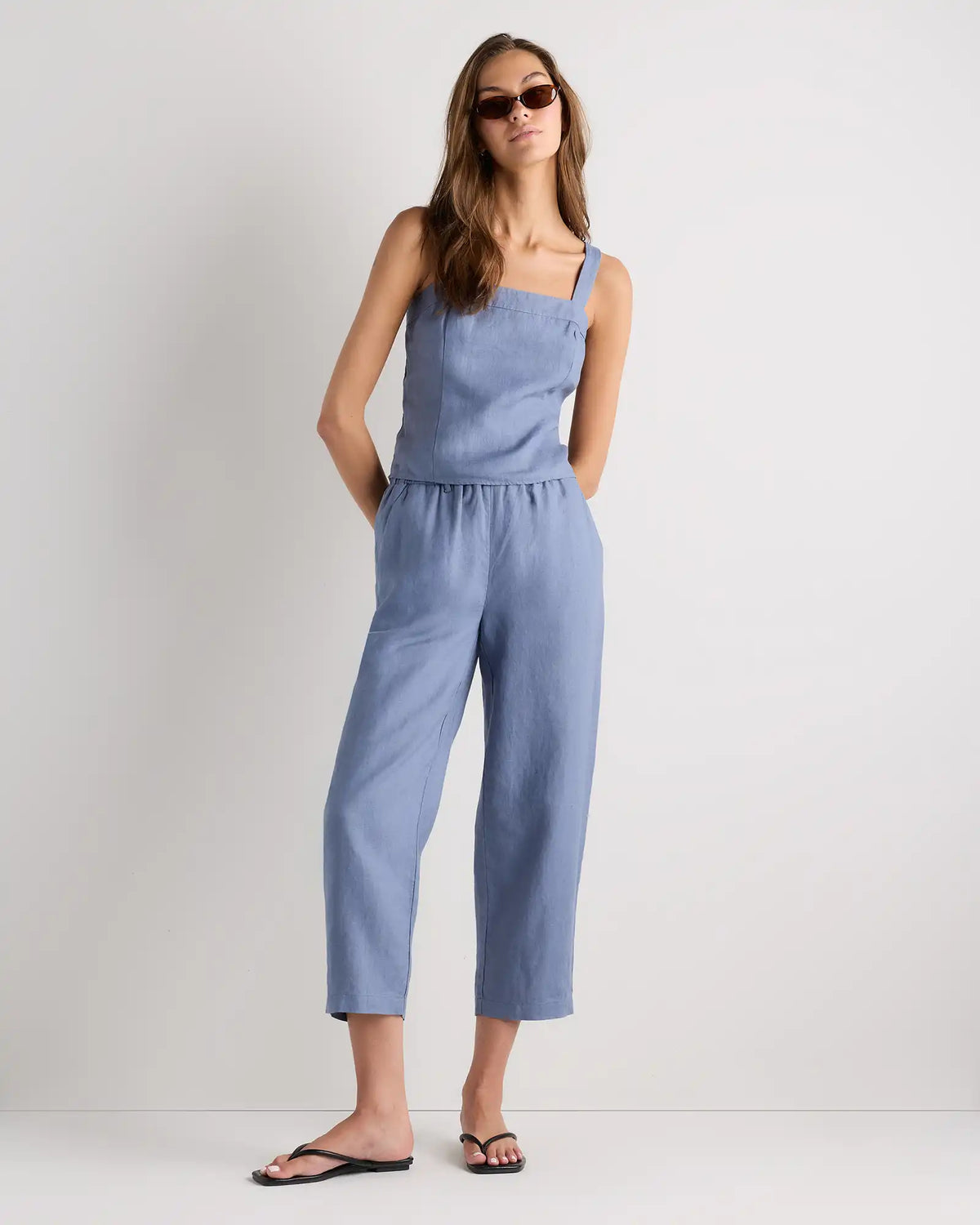 100% European Linen Fitted Tank