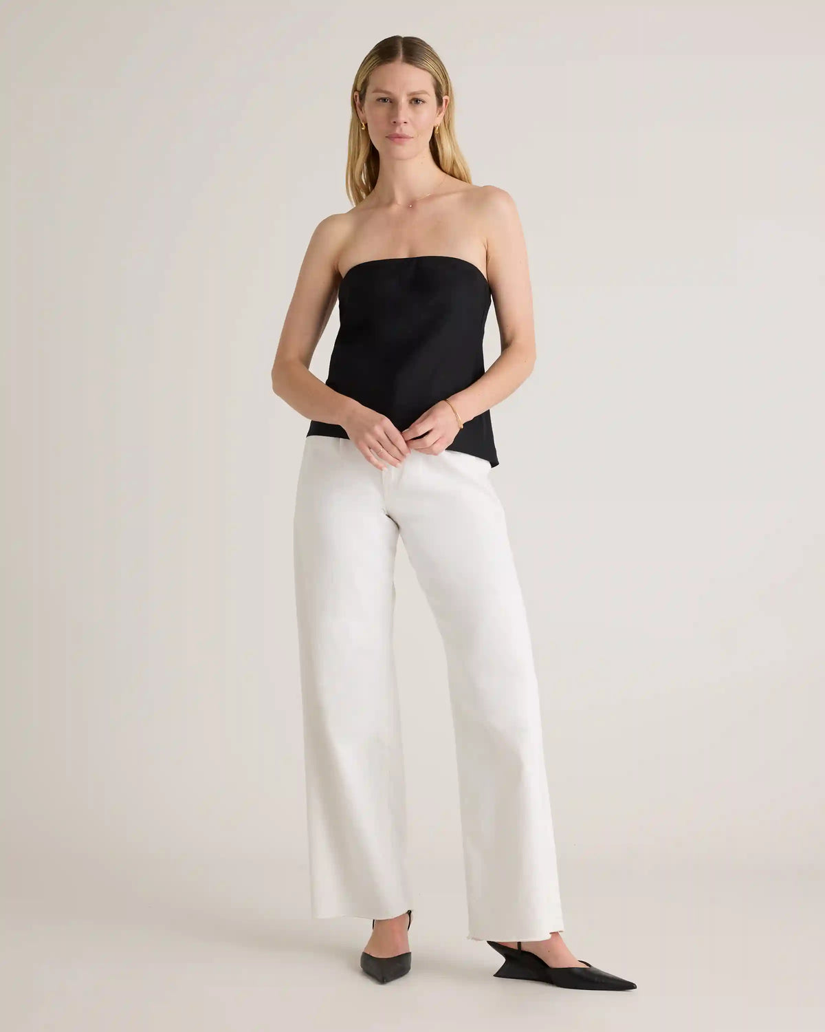 100% European Linen Strapless Top