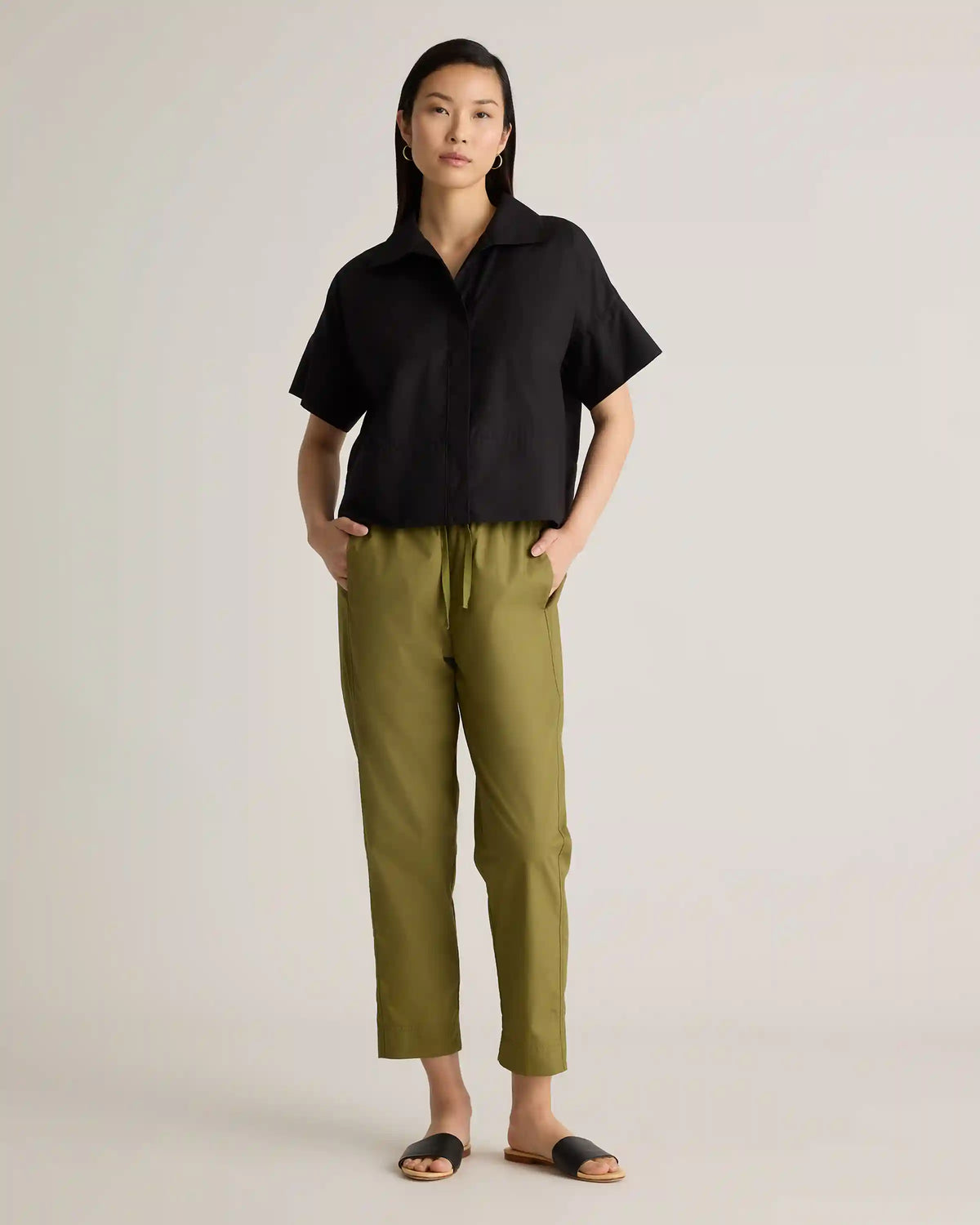 100% Organic Cotton Poplin Boxy Short Sleeve Shirt