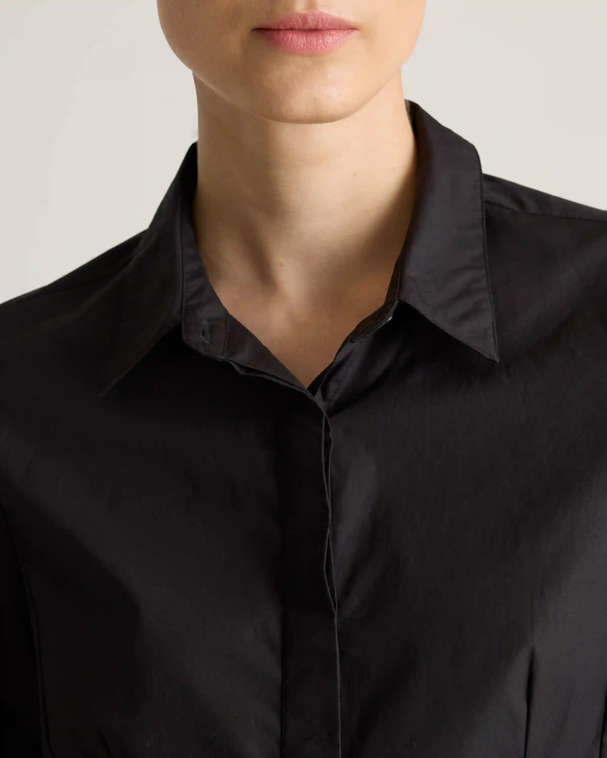 100% Organic Cotton Poplin Balloon Sleeve Shirt