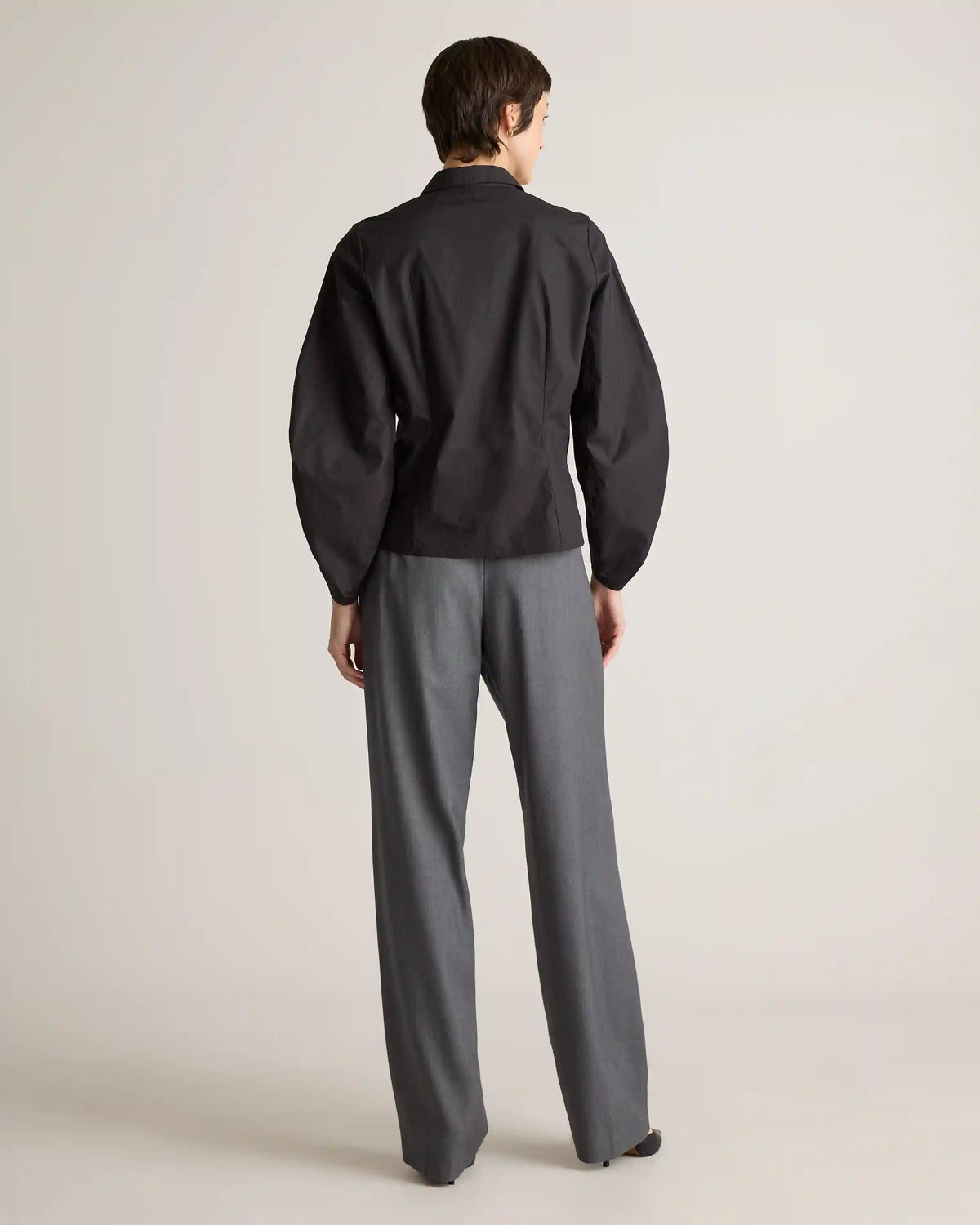 100% Organic Cotton Poplin Balloon Sleeve Shirt