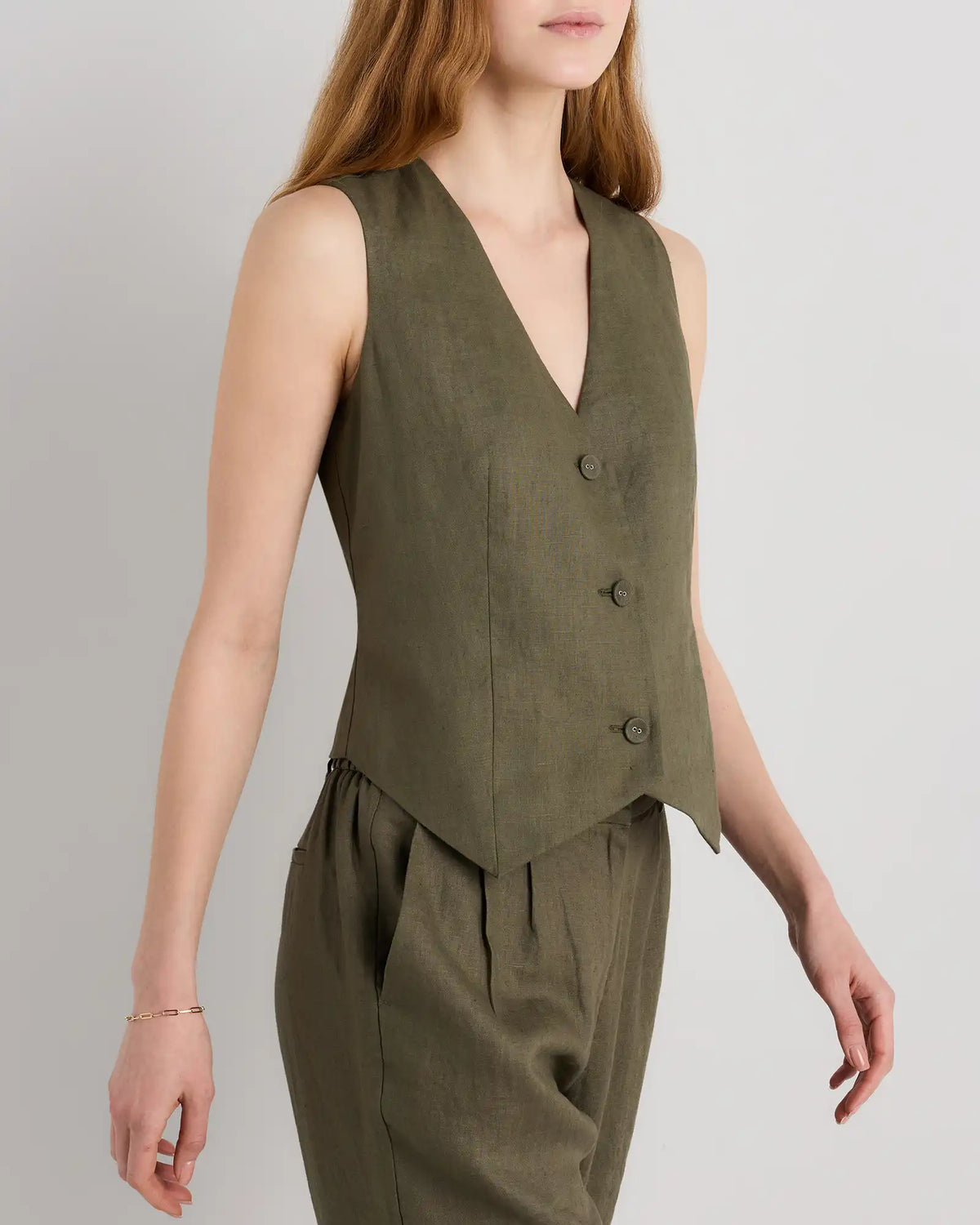 100% European Linen Vest