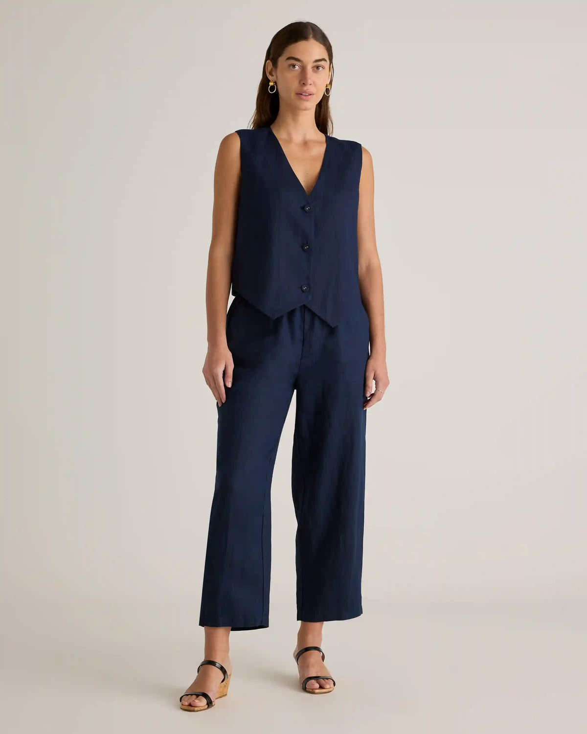 100% European Linen Vest