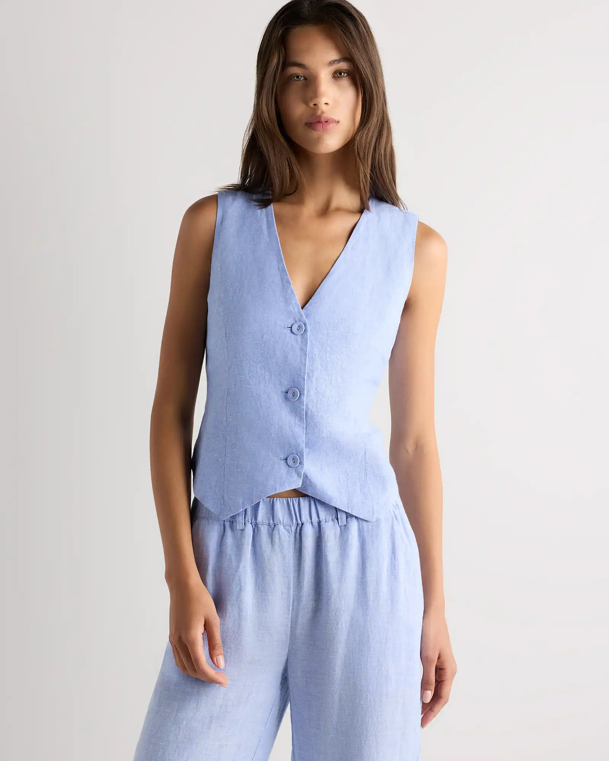 100% European Linen Vest