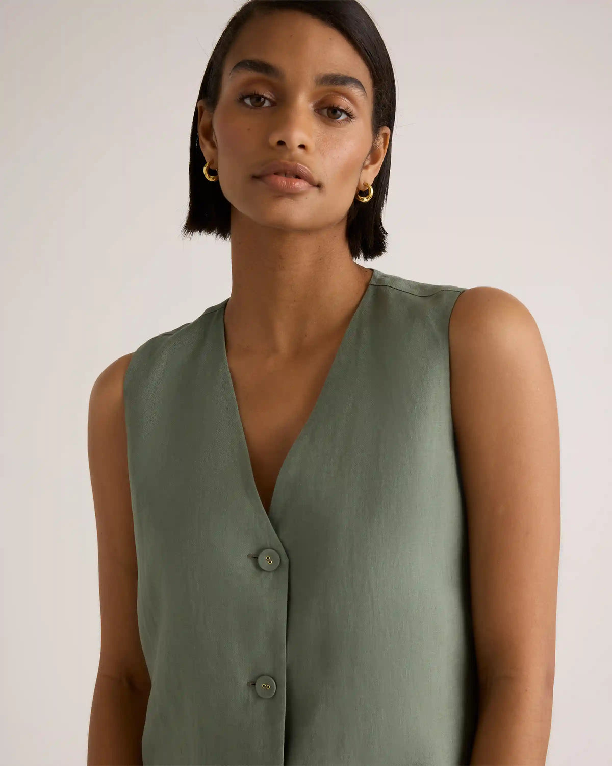 100% European Linen Vest