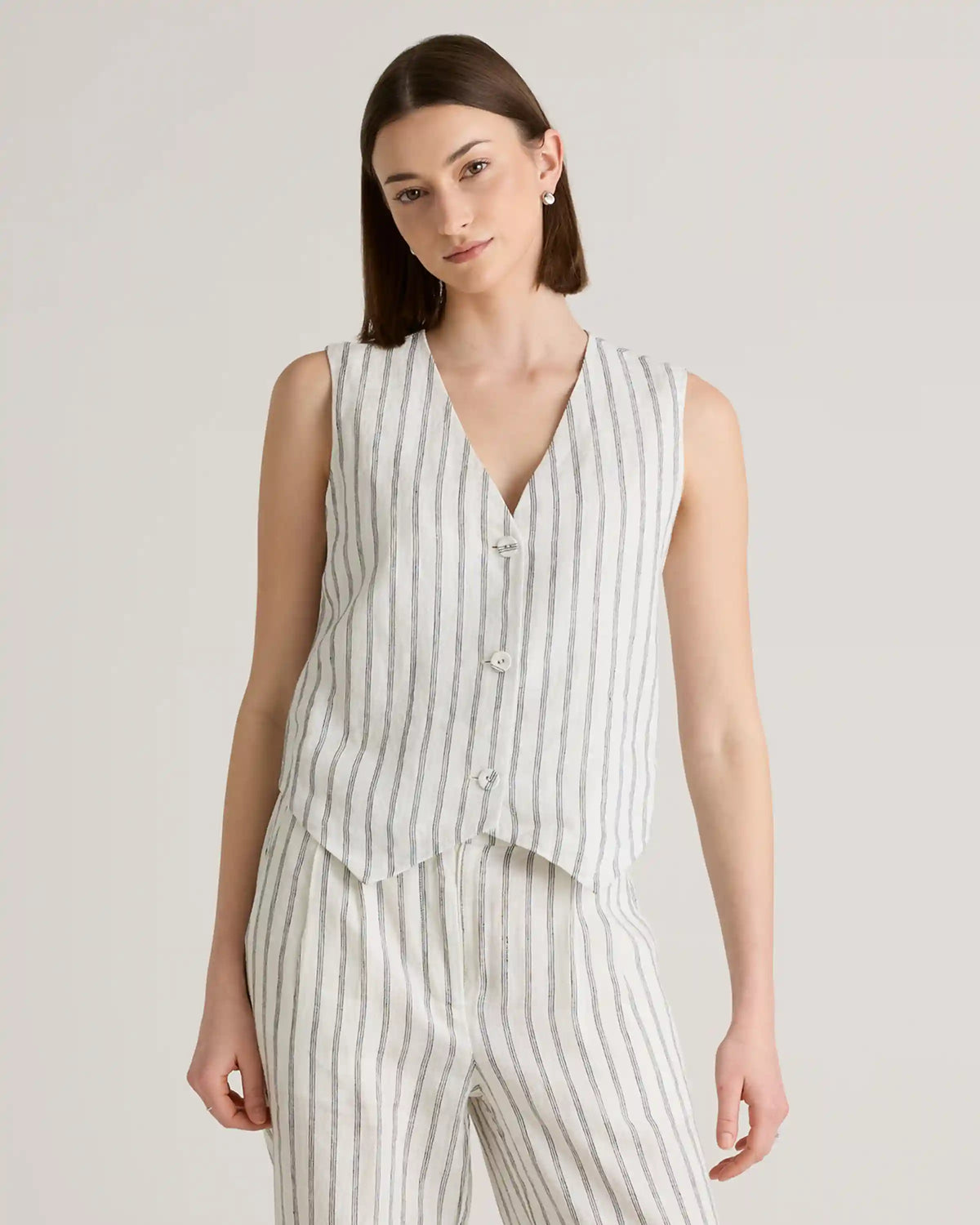 100% European Linen Vest