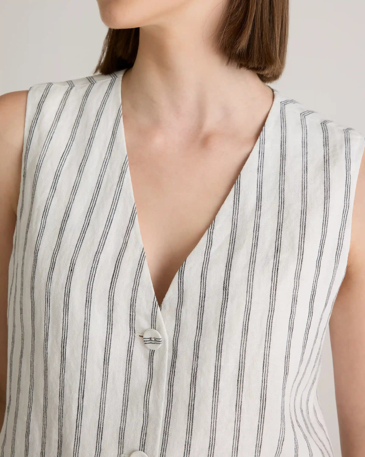 100% European Linen Vest