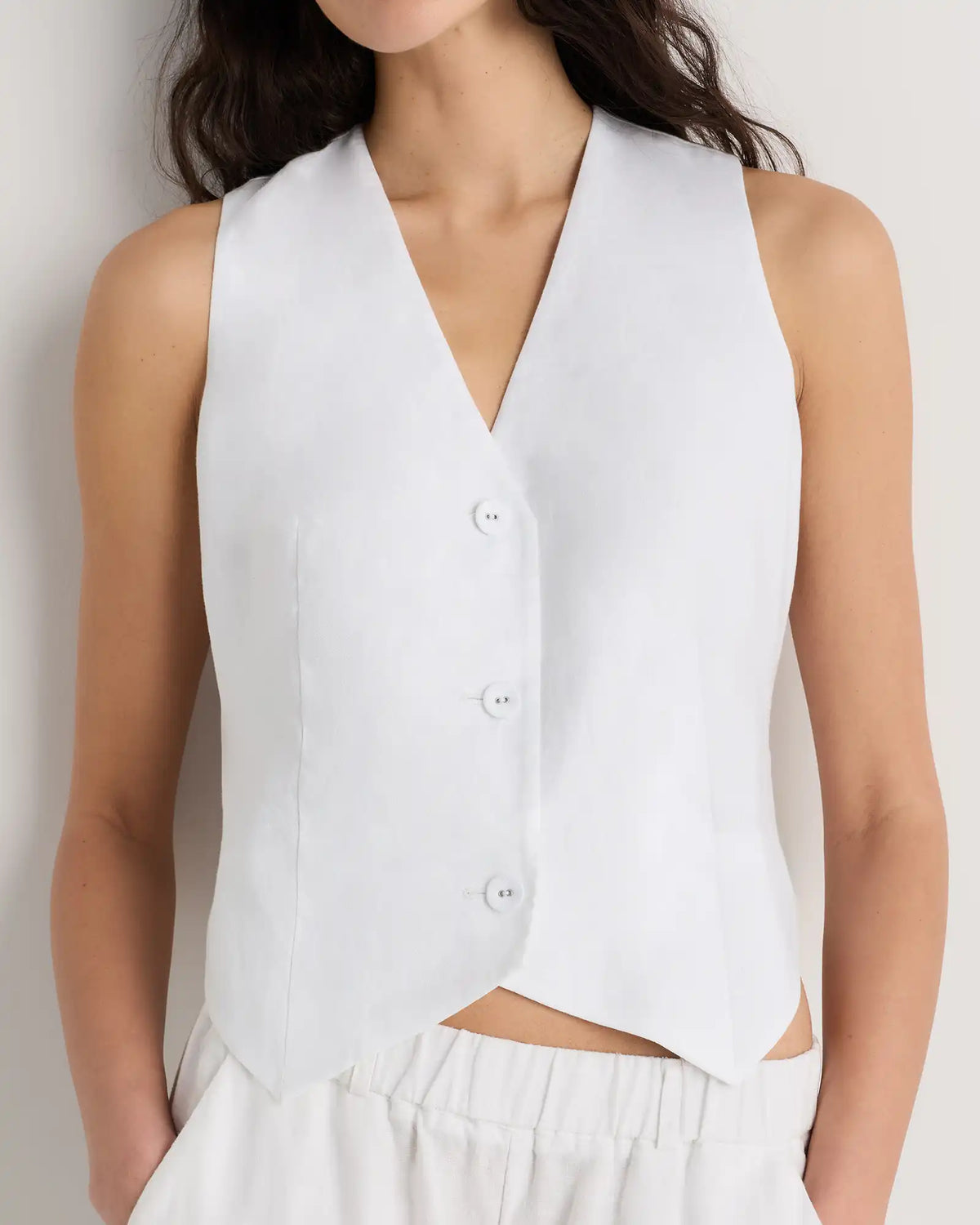 100% European Linen Vest