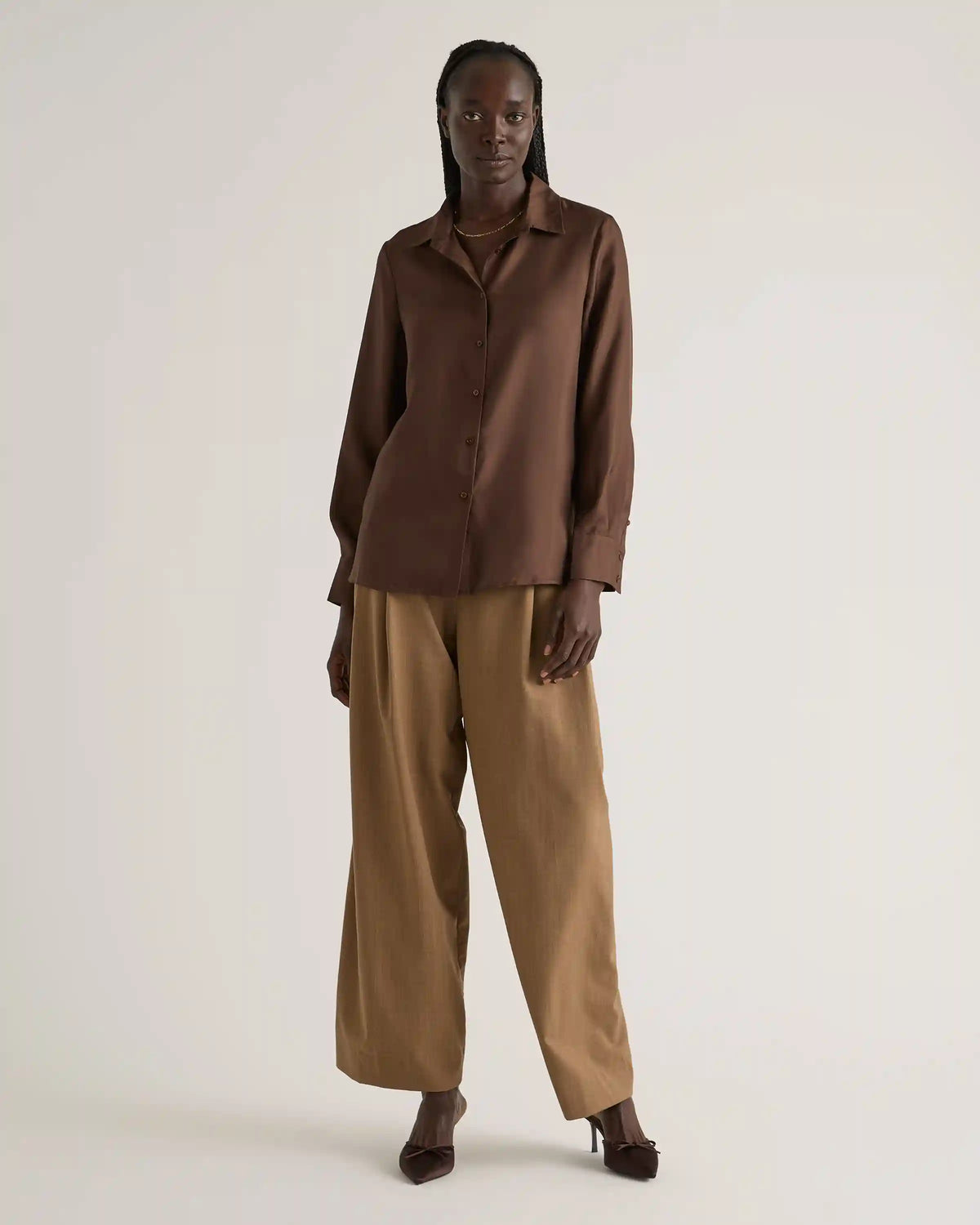 100% Silk Twill Blouse