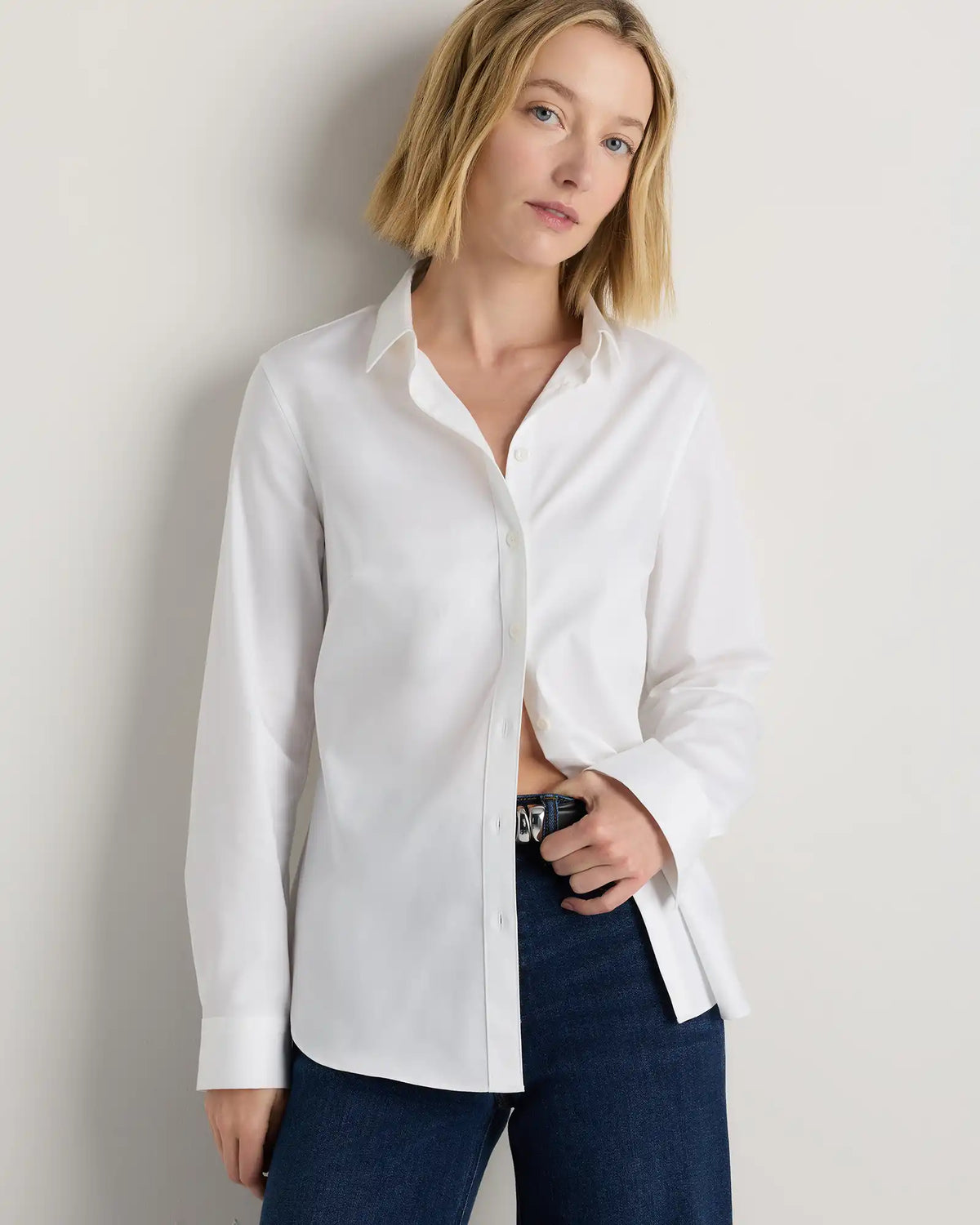 Organic Stretch Cotton Tailored Shirt
