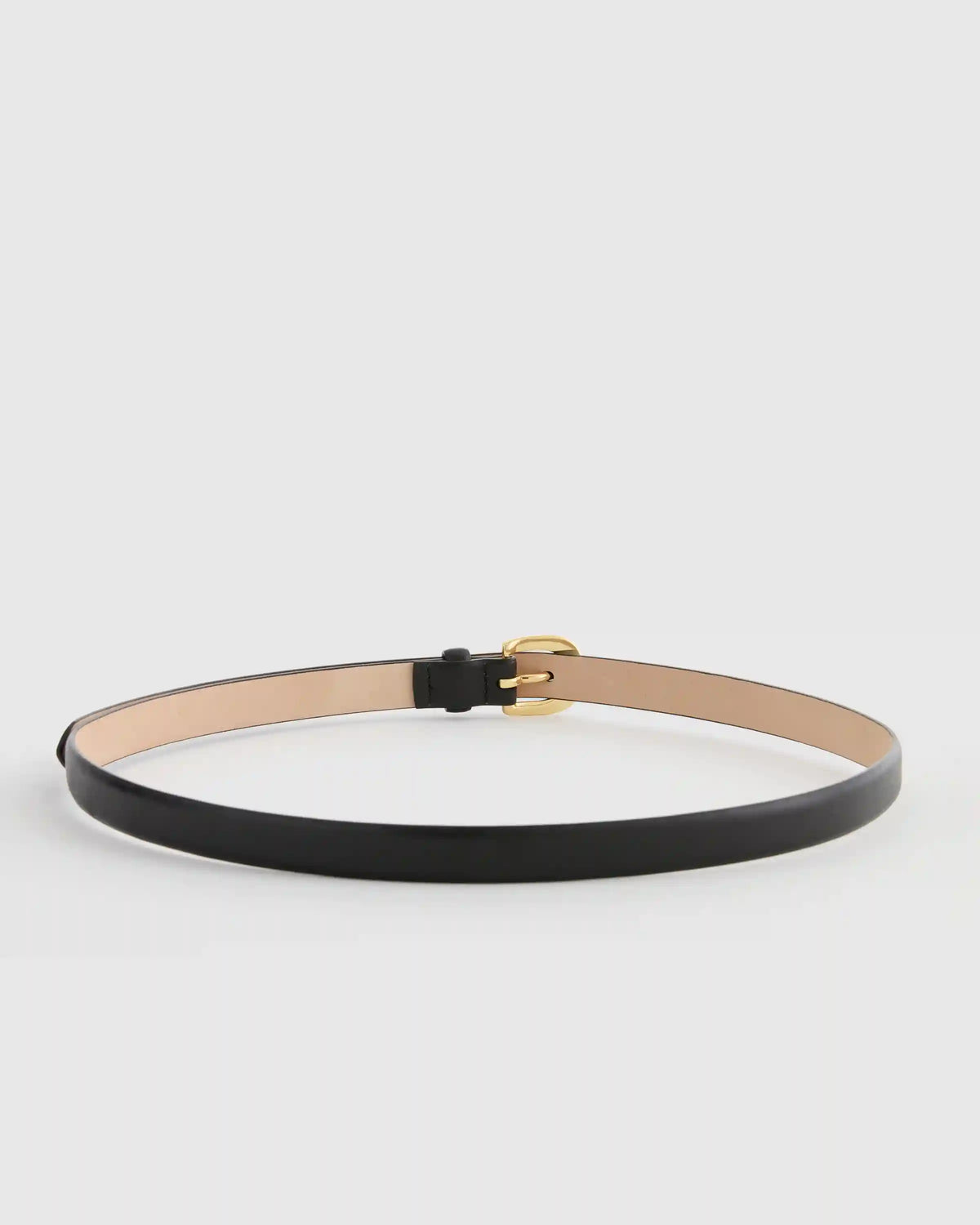 Sofia European Leather Skinny Belt
