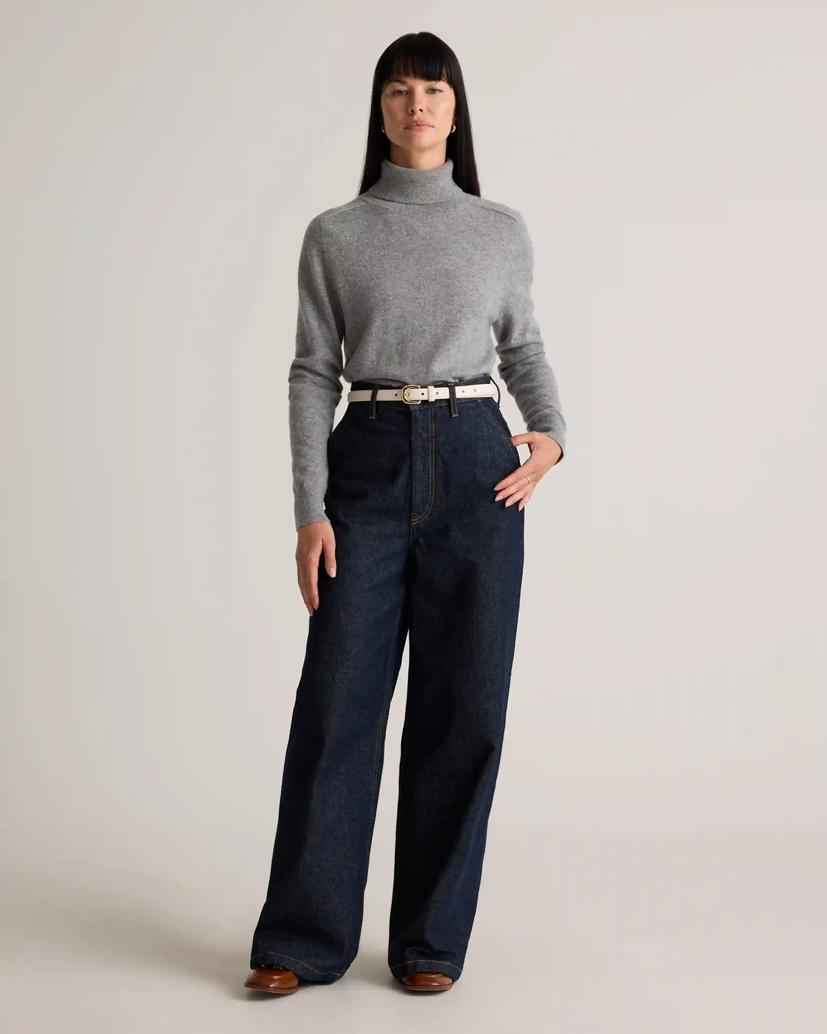 Sofia European Leather Skinny Belt