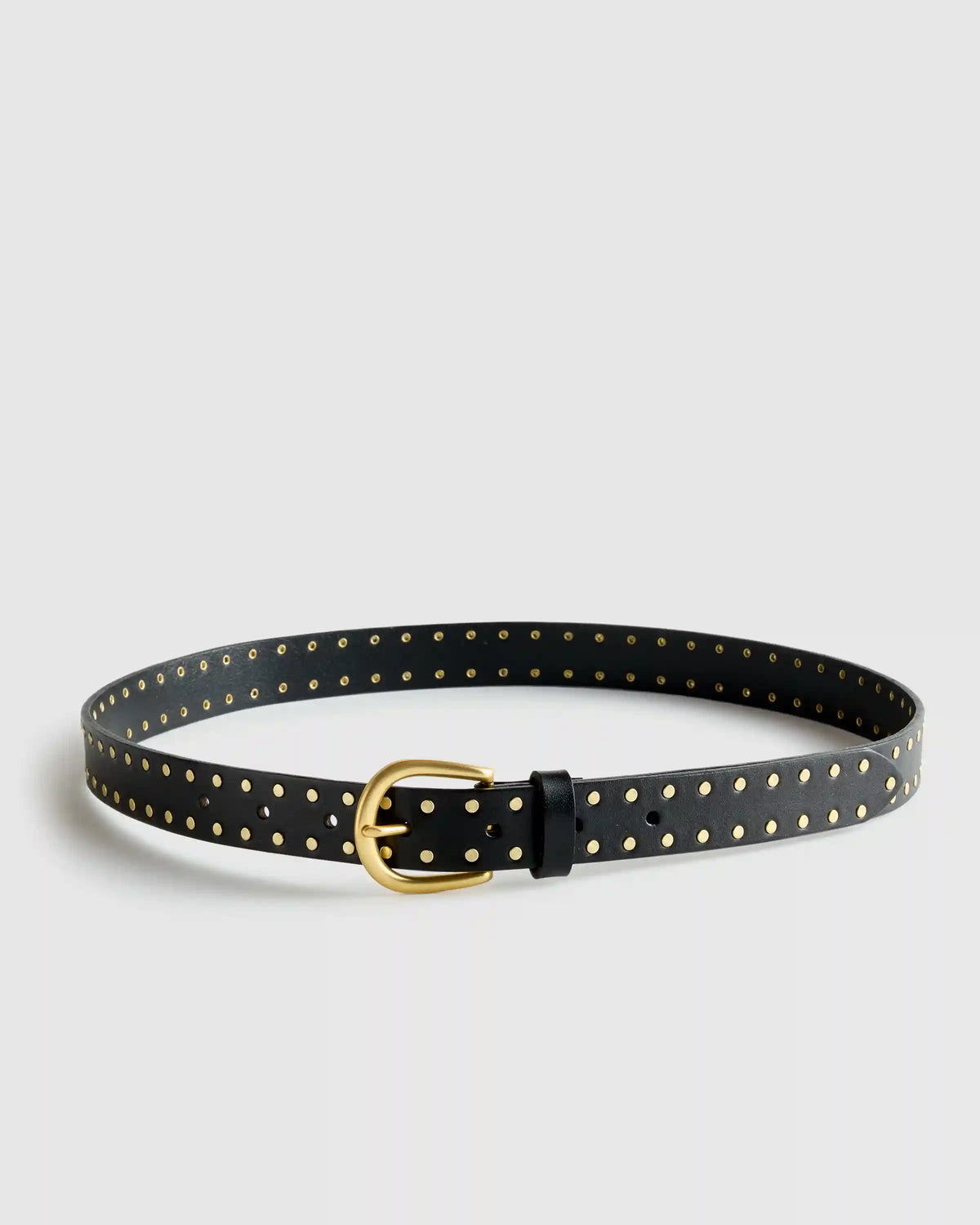 Ellie European Leather Flat Stud Belt