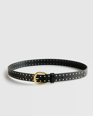 Ellie European Leather Flat Stud Belt