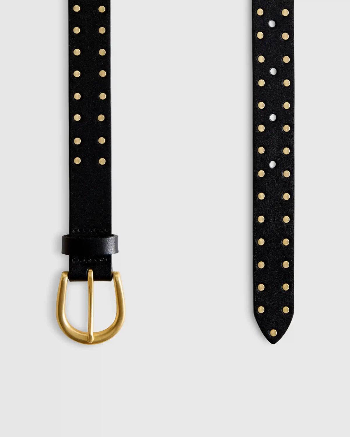 Ellie European Leather Flat Stud Belt