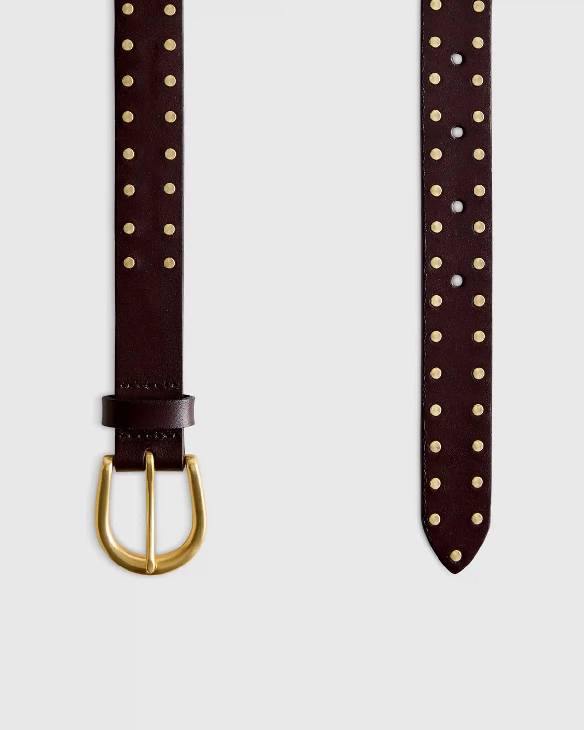 Ellie European Leather Flat Stud Belt