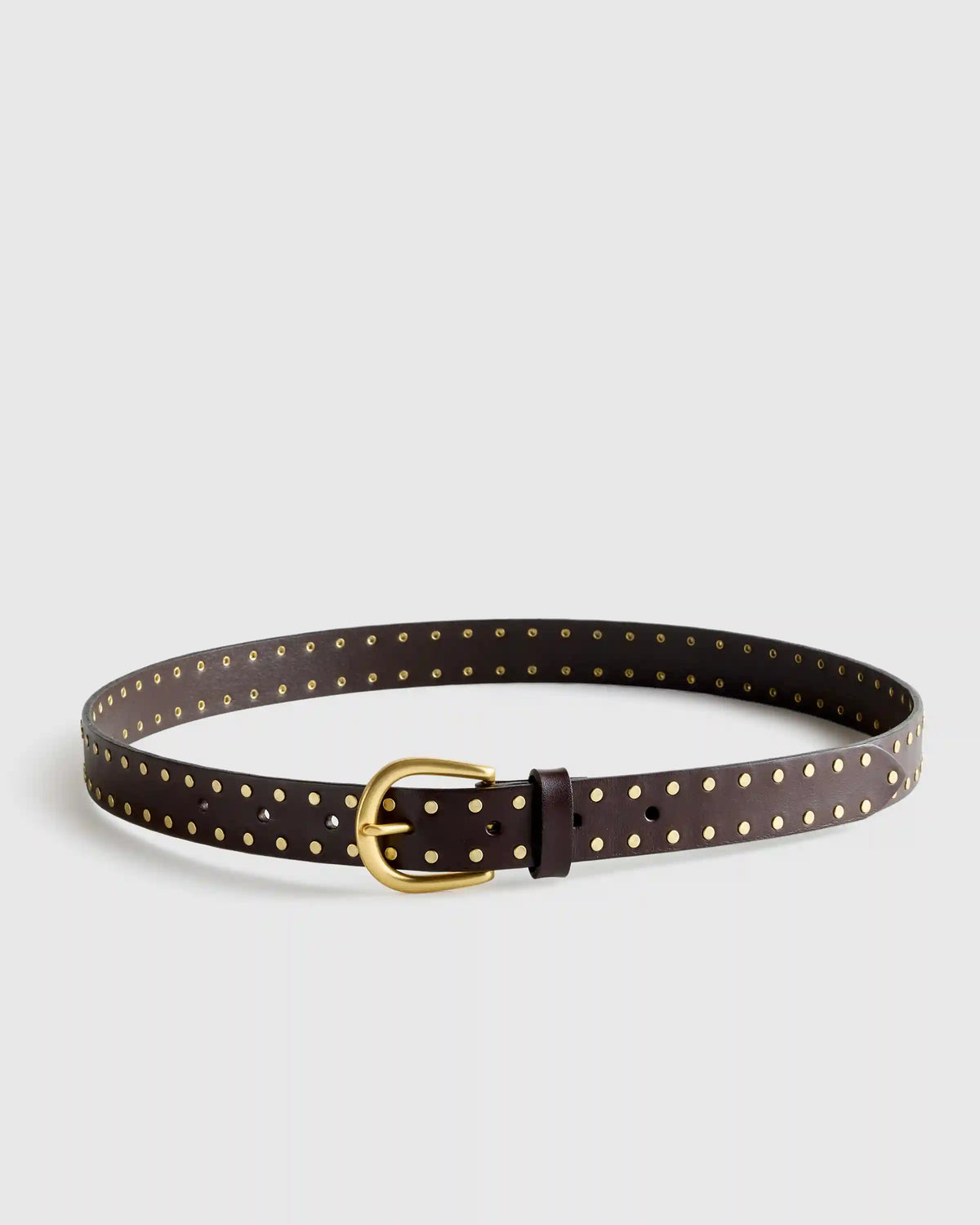 Ellie European Leather Flat Stud Belt