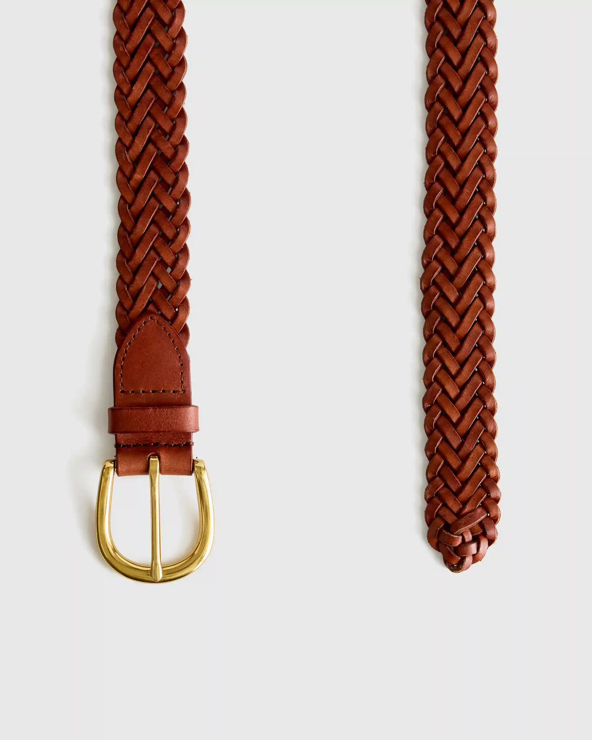 Josie European Leather Braided Belt