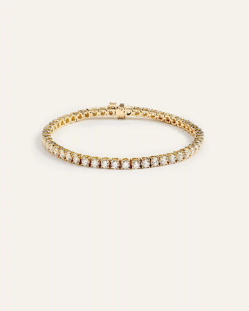 14K Gold Lab Grown Diamond Tennis Bracelet - 7ctw