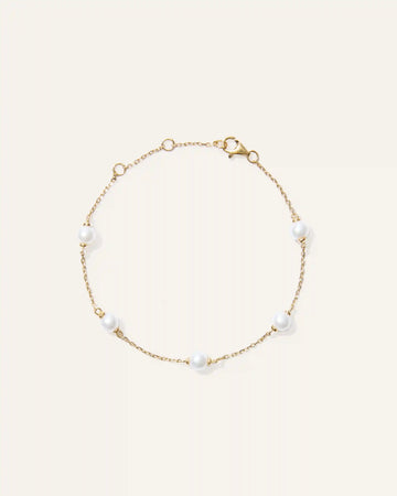 Freshwater Cultured Pearl Station Bracelet