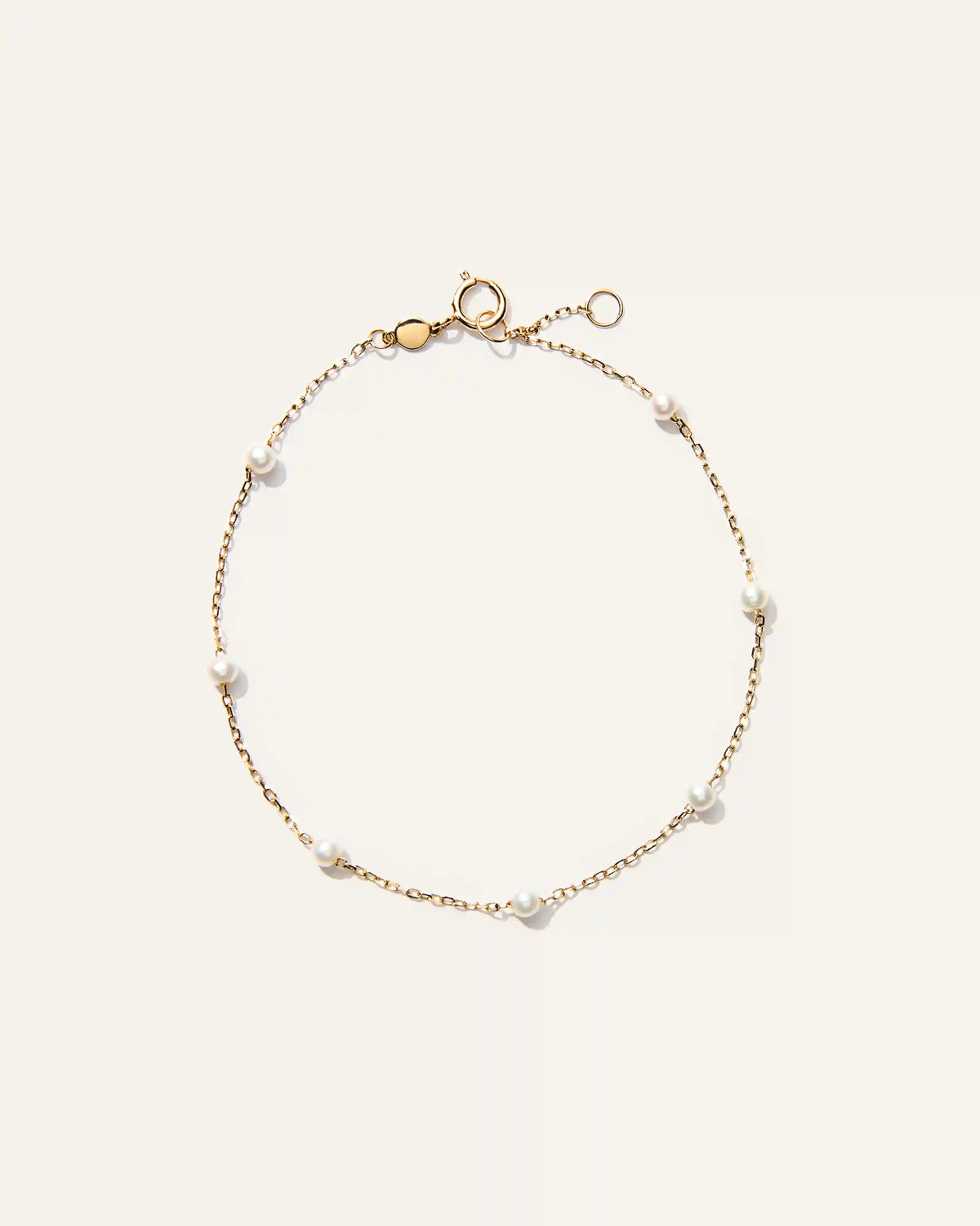 14K Gold Gemstone Station Stackable Bracelet
