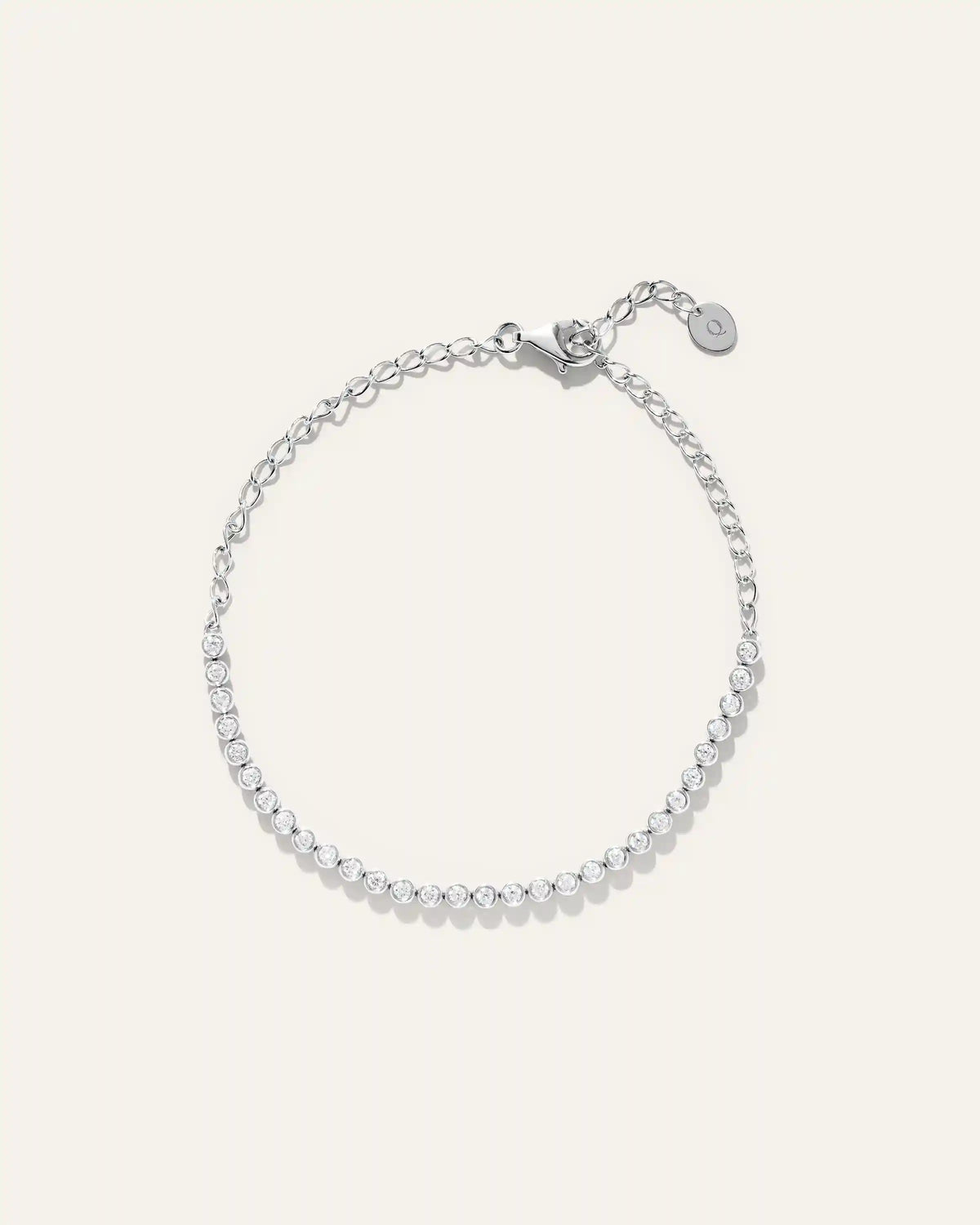 14K Gold Diamond Petite Bezel Tennis Bracelet - 0.50ctw
