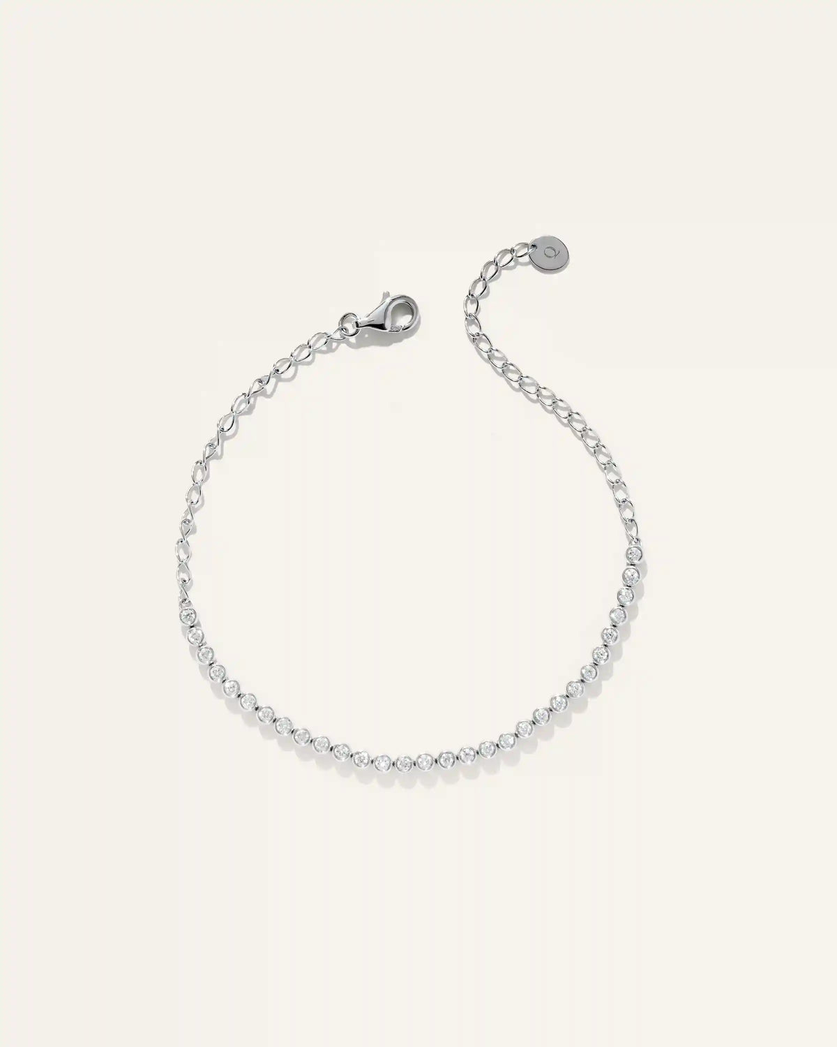 14K Gold Diamond Petite Bezel Tennis Bracelet - 0.50ctw