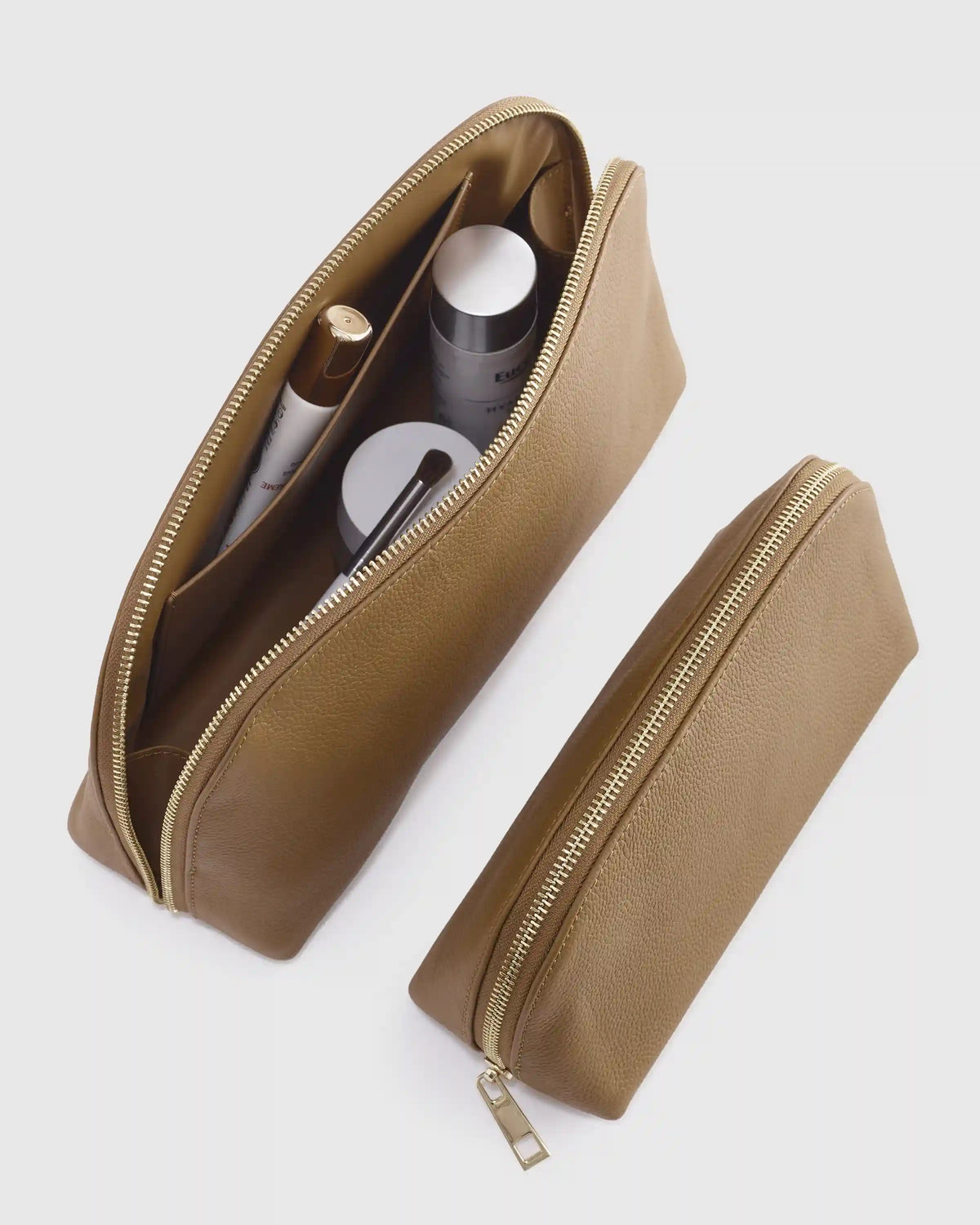 Italian Leather Pouch Travel Set