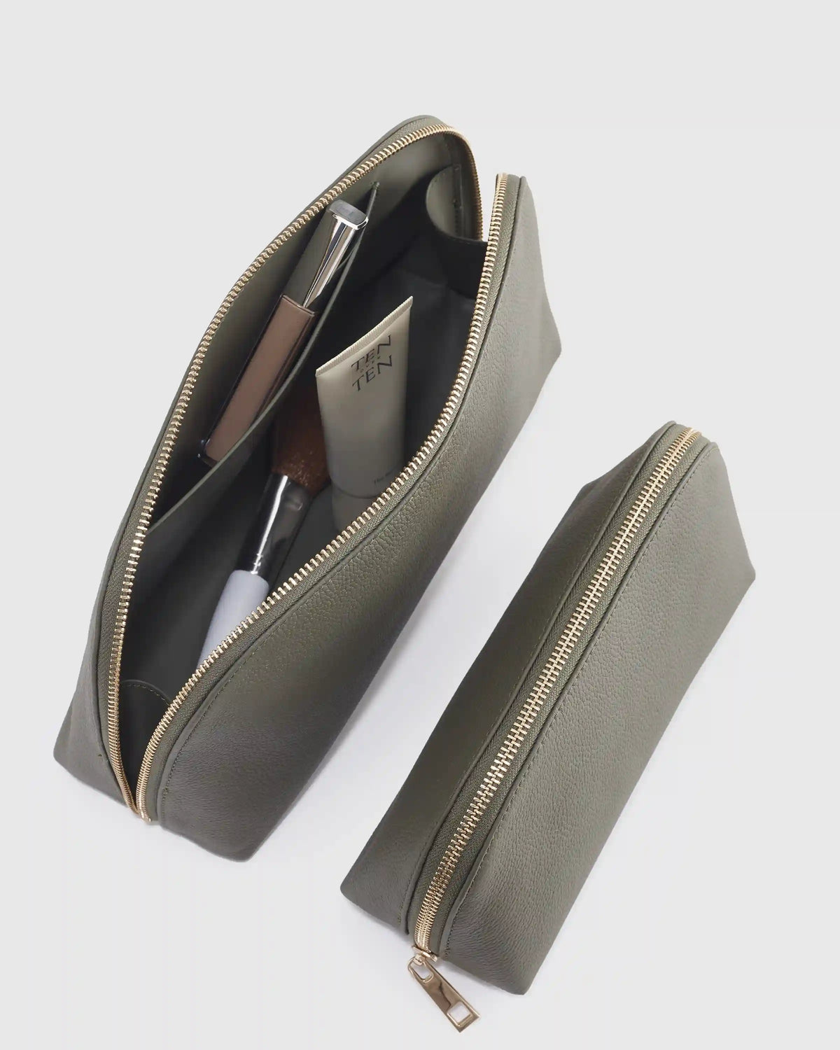 Italian Leather Pouch Travel Set